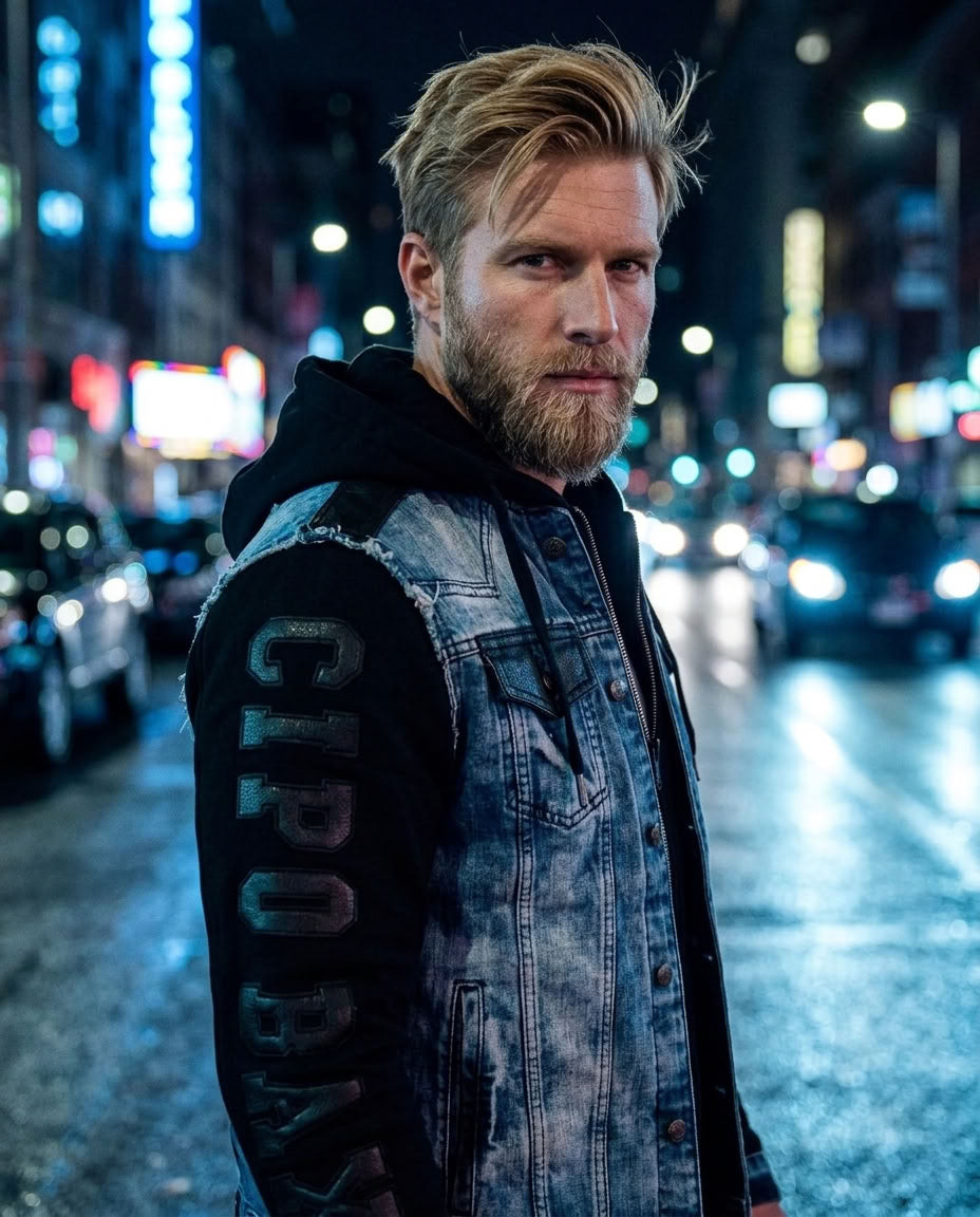 Cipo & Baxx IOWA Herren Jeans Jacke Weste Denim Hoodie CJ154 - Persvision