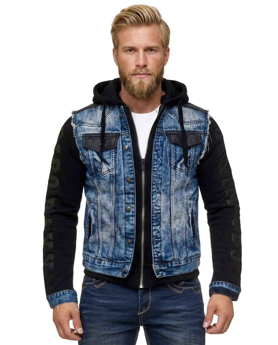 Cipo & Baxx IOWA Herren Jeans Jacke Weste Denim Hoodie CJ154 - Persvision