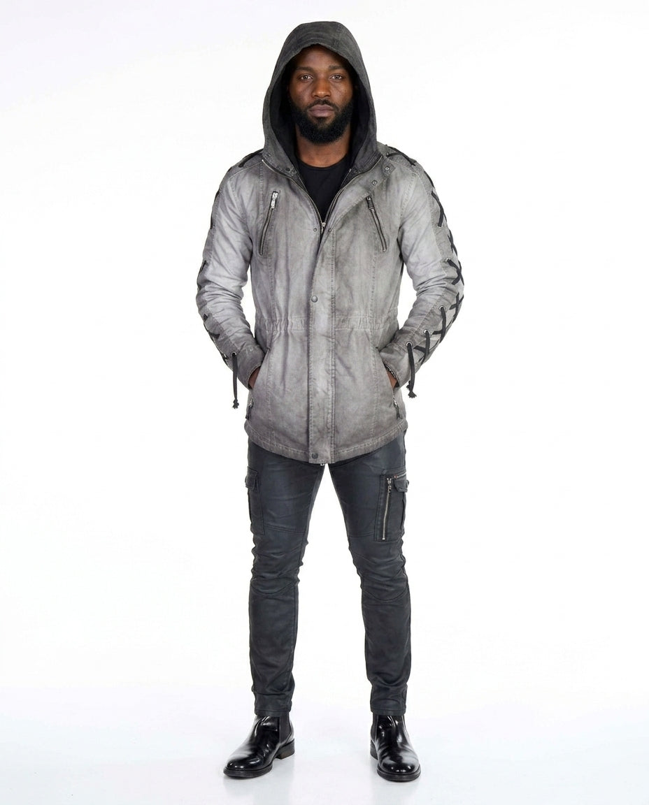 Cipo & Baxx RAIK Herren Biker Jeans Jacke Denim CJ183 - Persvision