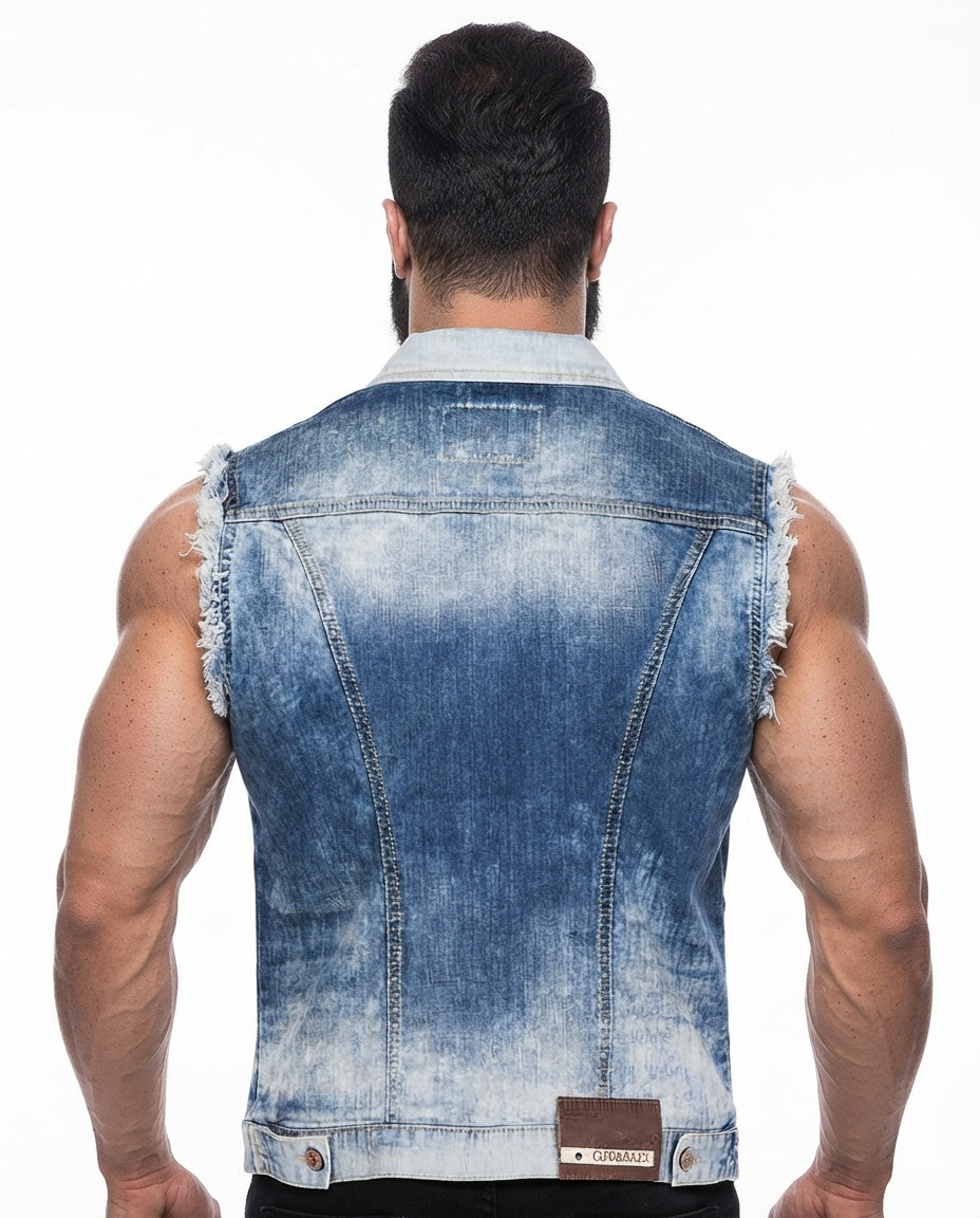 Cipo & Baxx SANDORM Herren Weste Jacke Denim CW107
