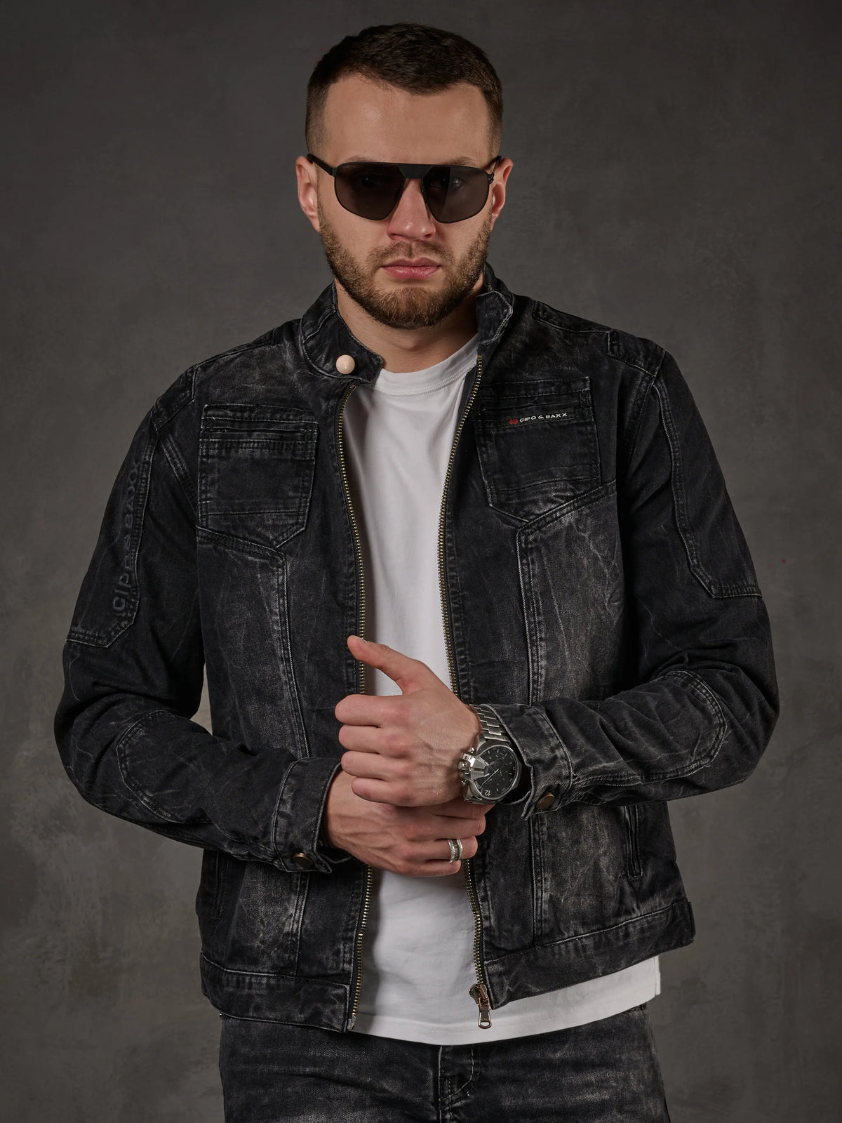 Cipo & Baxx CONCORD Herren Jeans Jacke Denim CJ299 - Persvision