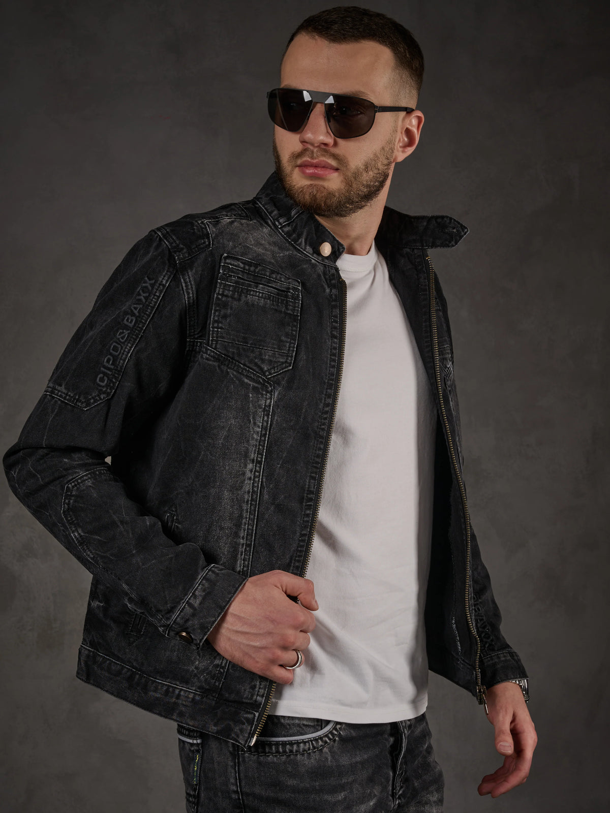 Cipo & Baxx CONCORD Herren Jeans Jacke Denim CJ299 - Persvision