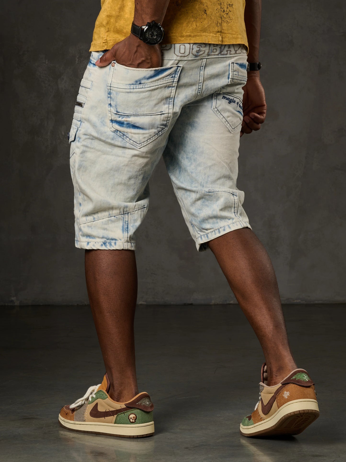 Cipo & Baxx LOUIS Herren Kurze Jeans Denim CK131