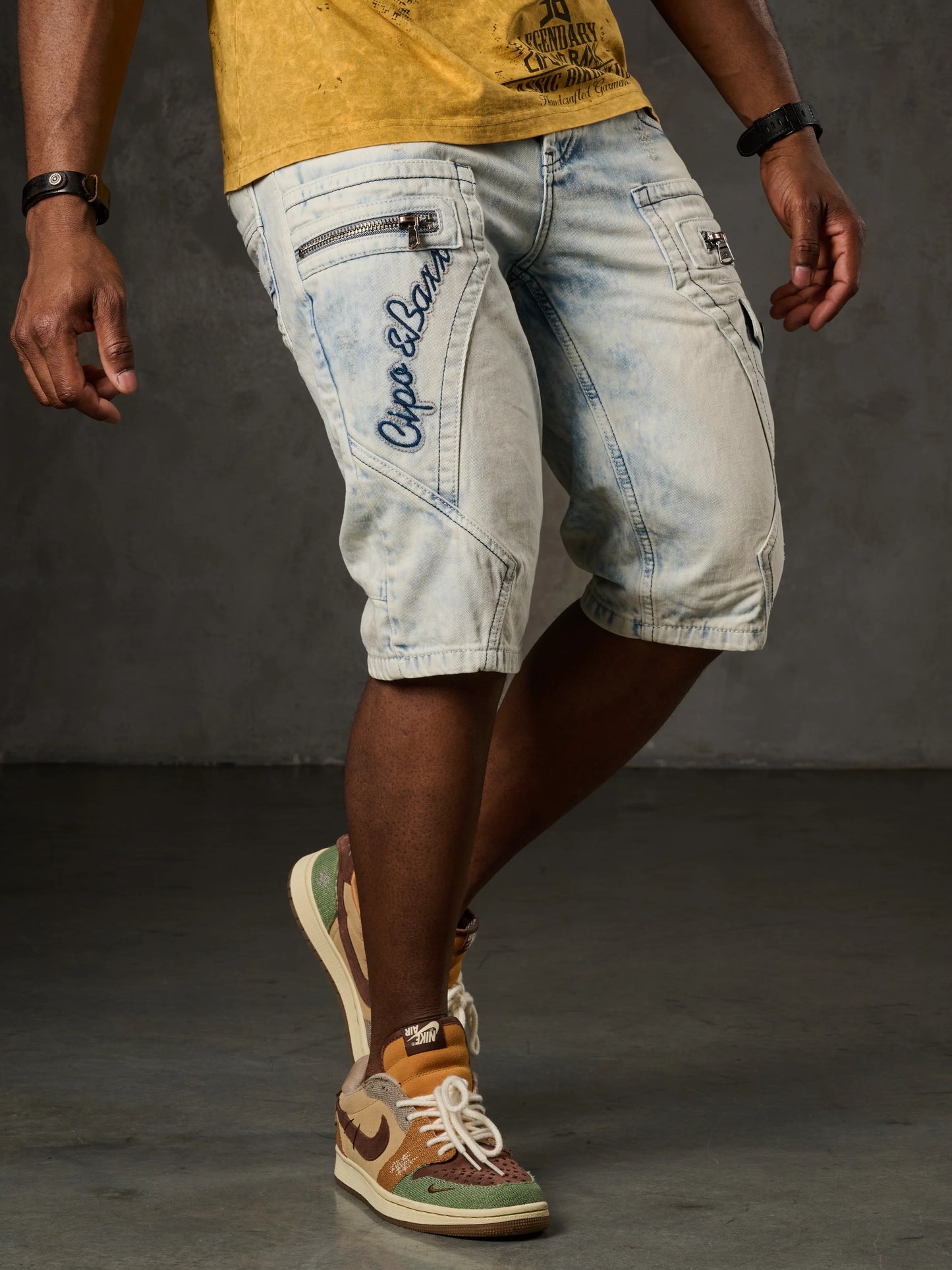Cipo & Baxx LOUIS Herren Kurze Jeans Denim CK131