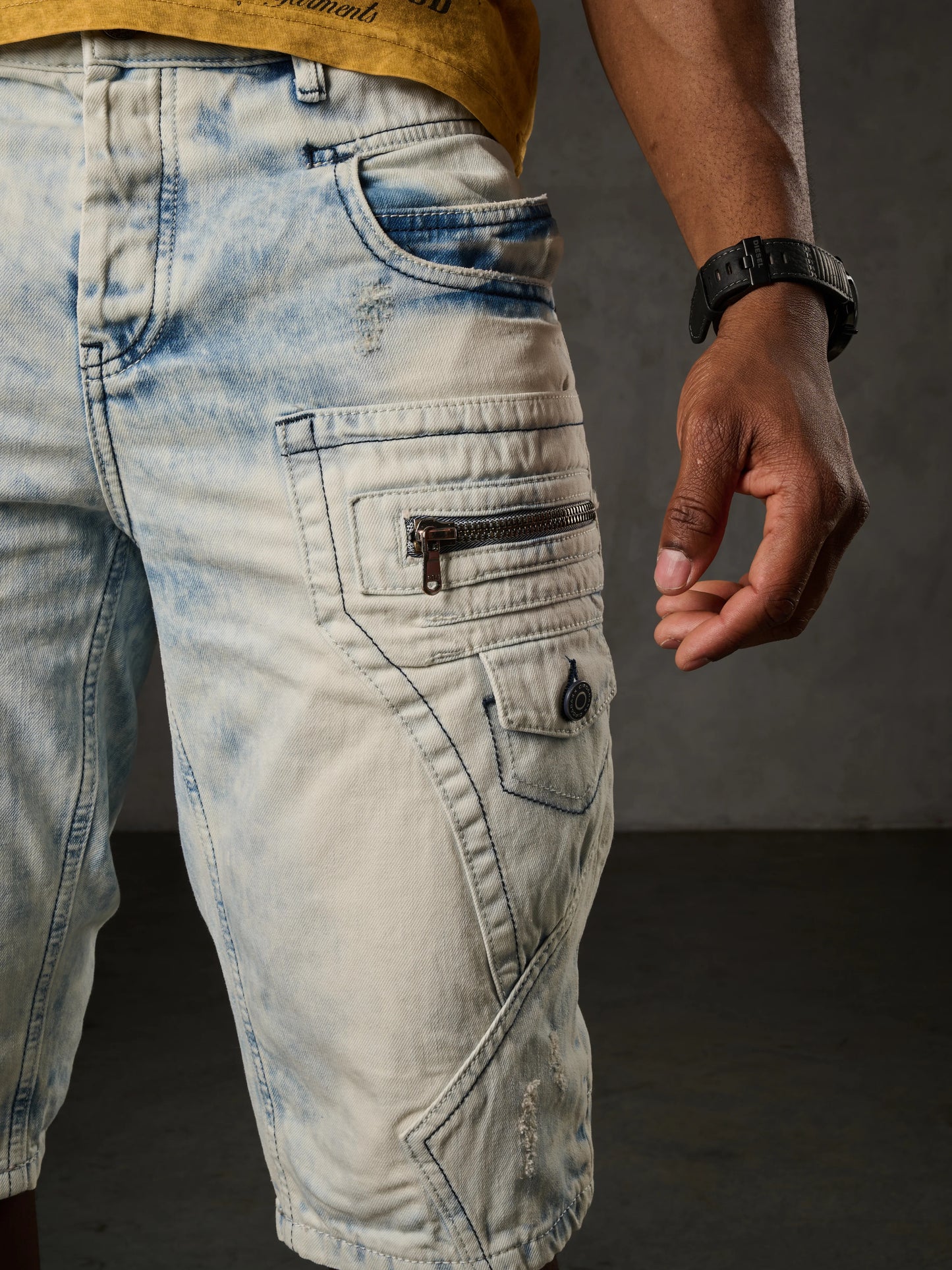 Cipo & Baxx LOUIS Herren Kurze Jeans Denim CK131