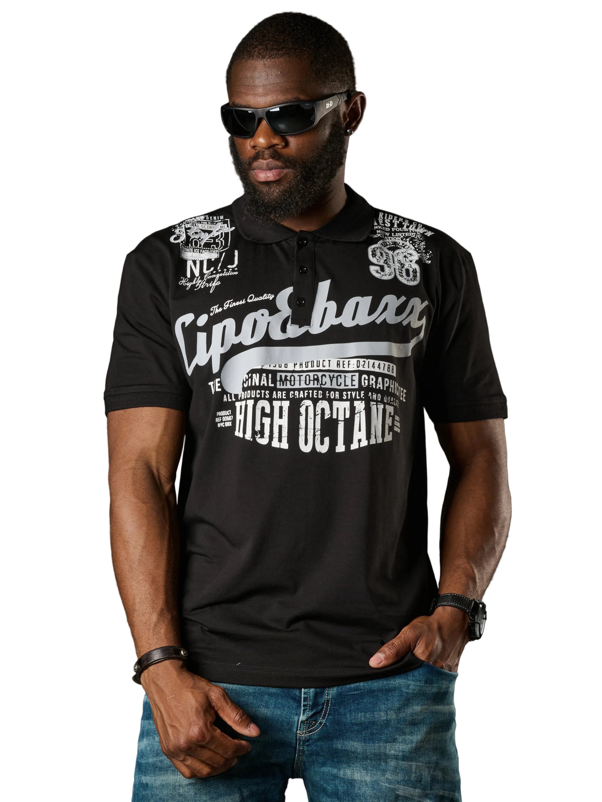 Cipo & Baxx WOLTER Herren Polo T-Shirt CT794 black