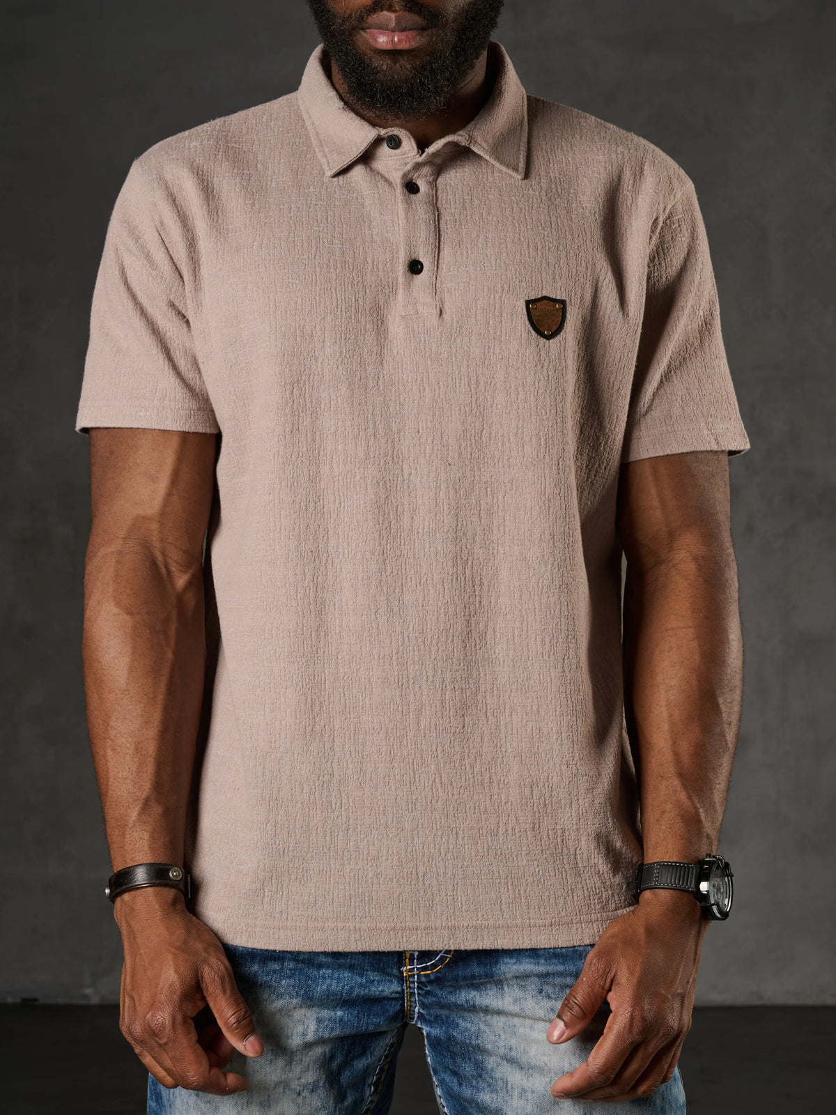 Cipo & Baxx SANSOR beige Herren Polo T-Shirt CT825
