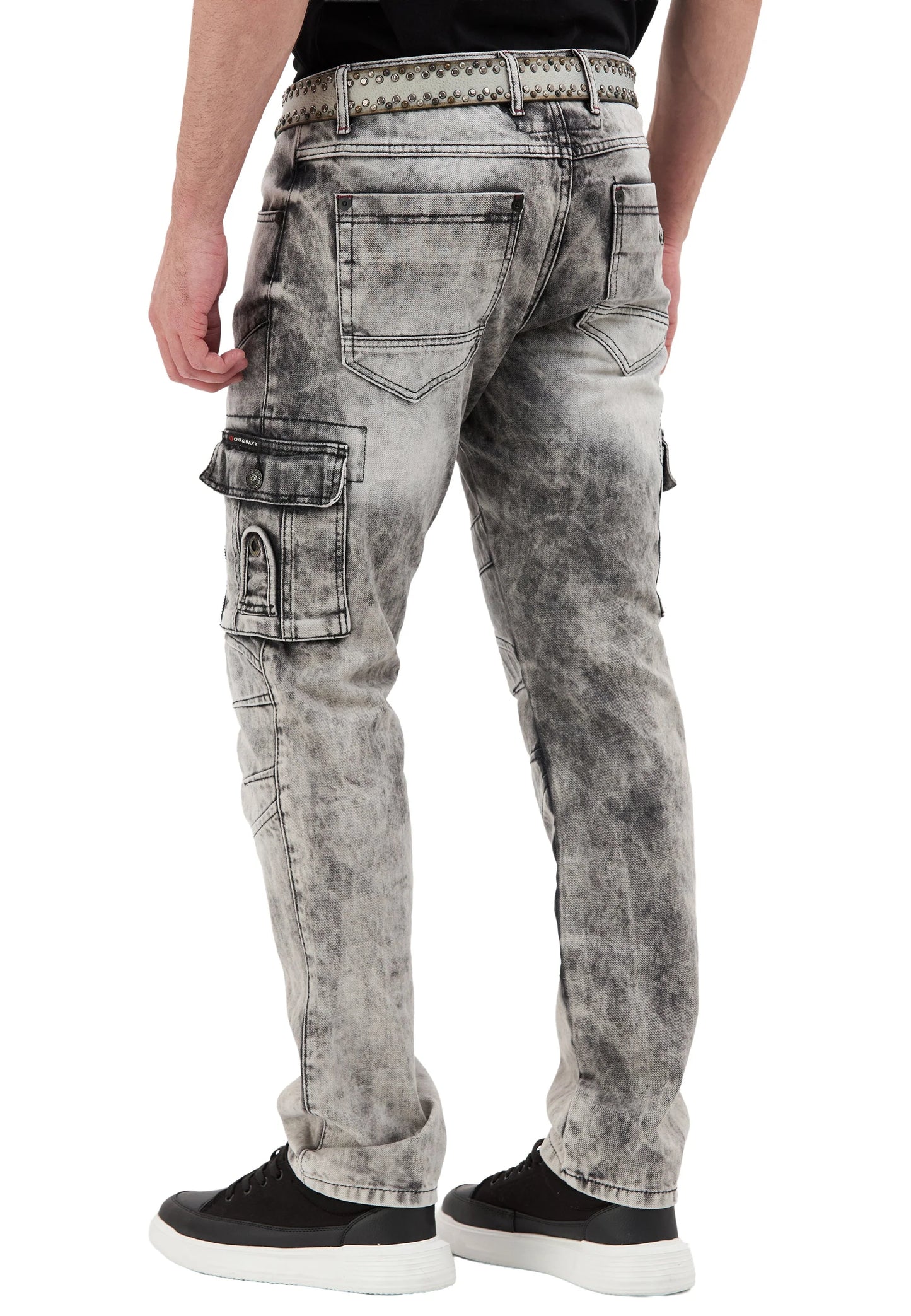 Cipo & Baxx TROY Herren cargo grau  Jeans Denim CD679