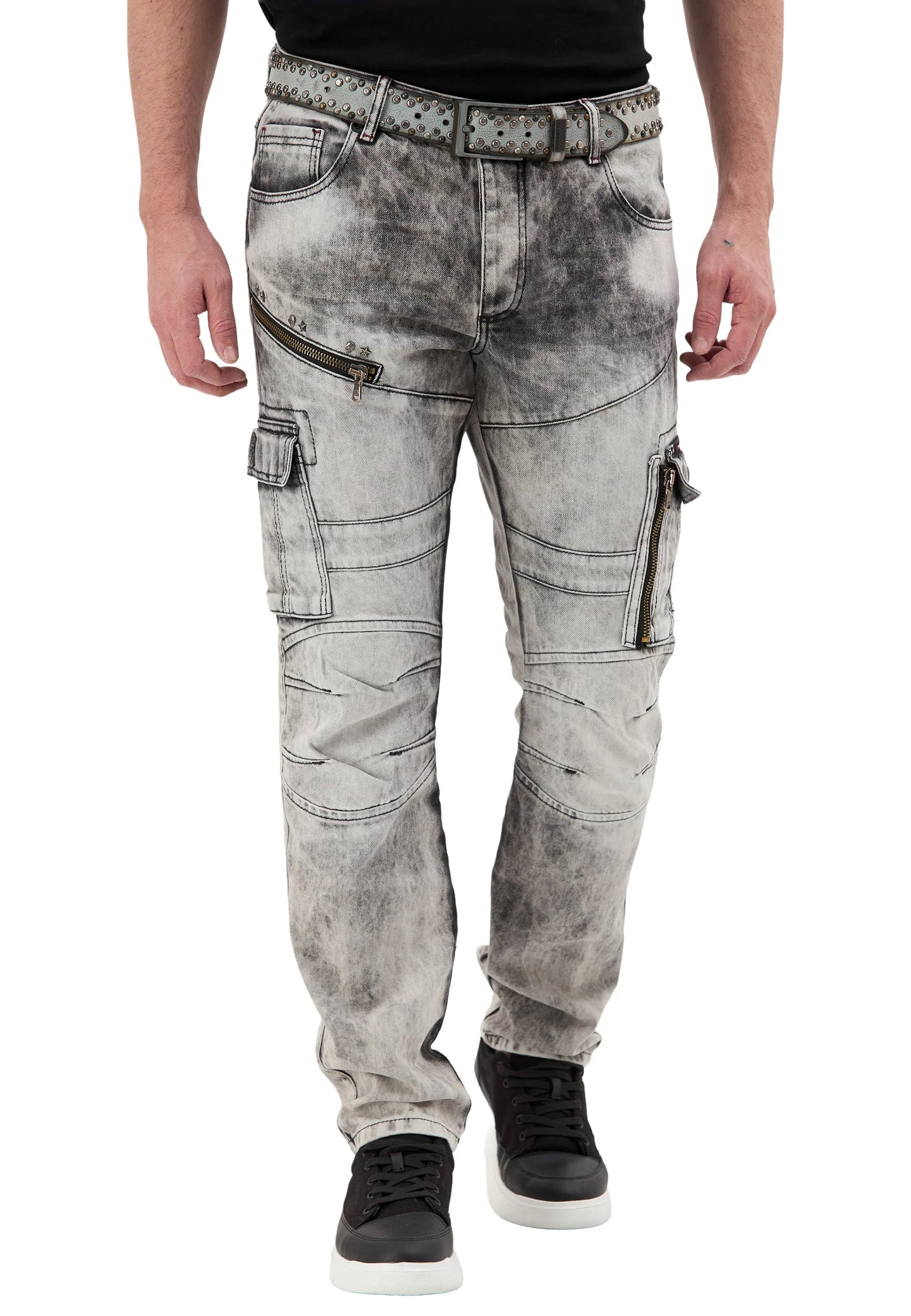 Cipo & Baxx TROY Herren cargo grau  Jeans Denim CD679