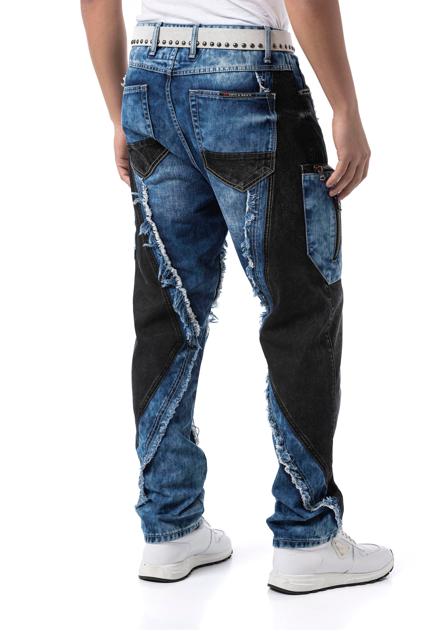 Cipo & Baxx BULLY Herren Cargo Loose‑Fit Jeans Denim CD909
