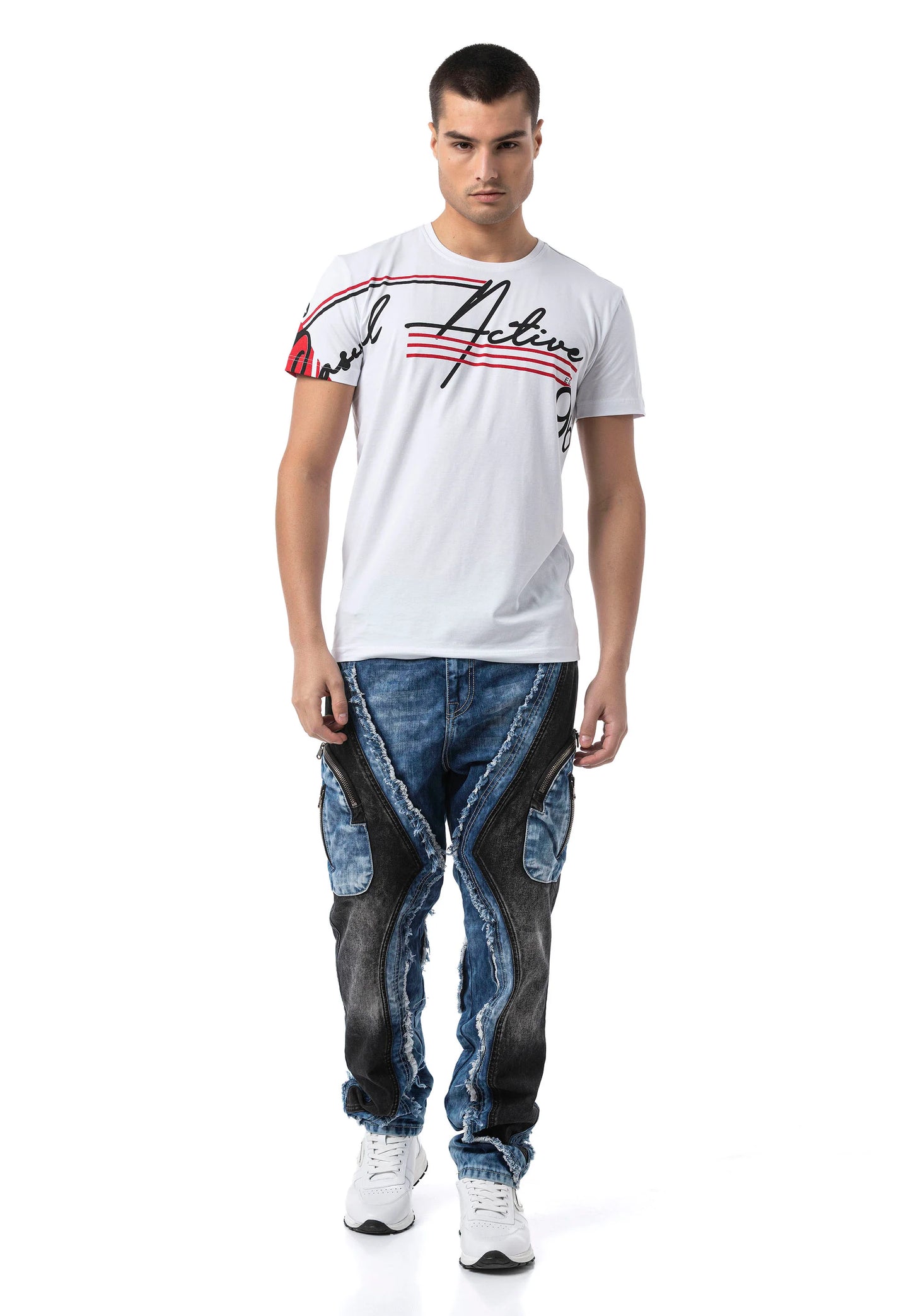 Cipo & Baxx BULLY Herren Cargo Loose‑Fit Jeans Denim CD909
