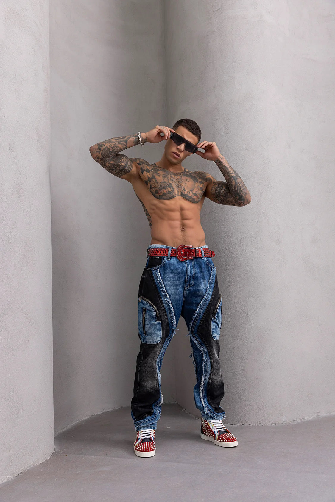 Cipo & Baxx BULLY Herren Cargo Loose‑Fit Jeans Denim CD909