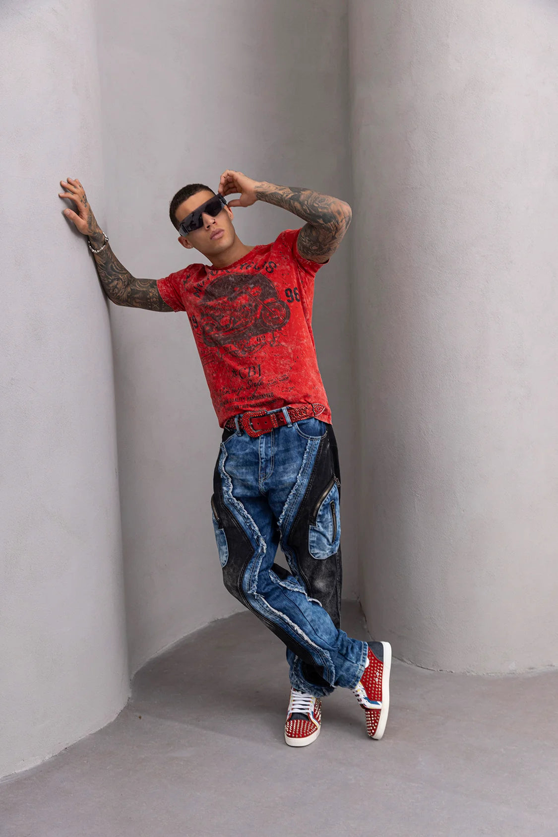 Cipo & Baxx BULLY Herren Cargo Loose‑Fit Jeans Denim CD909