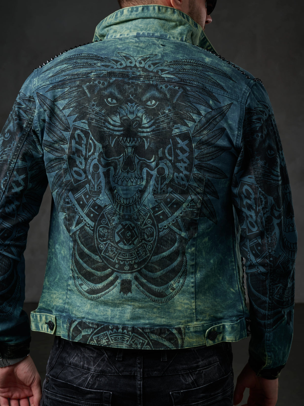 Cipo & Baxx CHRISTOPHER Herren Biker Jeans Jacke Denim CJ272 - Persvision