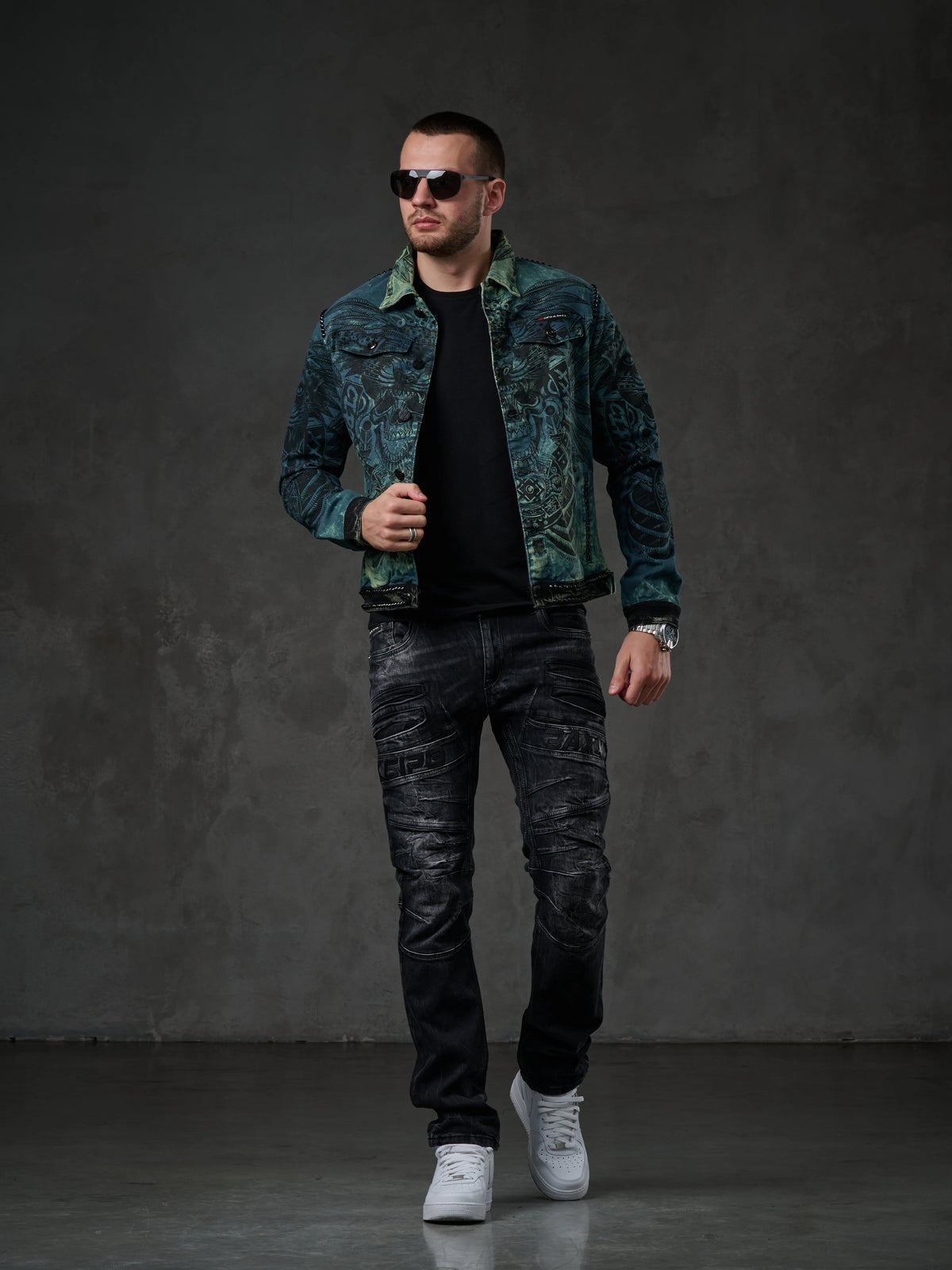 Cipo & Baxx CHRISTOPHER Herren Biker Jeans Jacke Denim CJ272 - Persvision