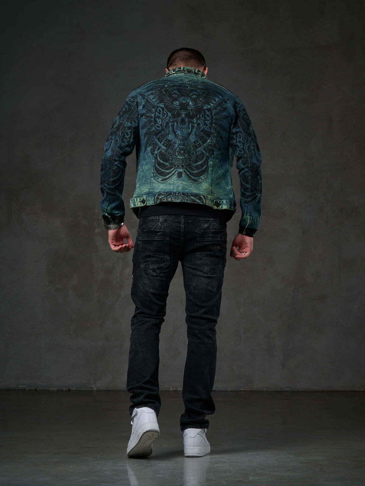 Cipo & Baxx CHRISTOPHER Herren Biker Jeans Jacke Denim CJ272 - Persvision