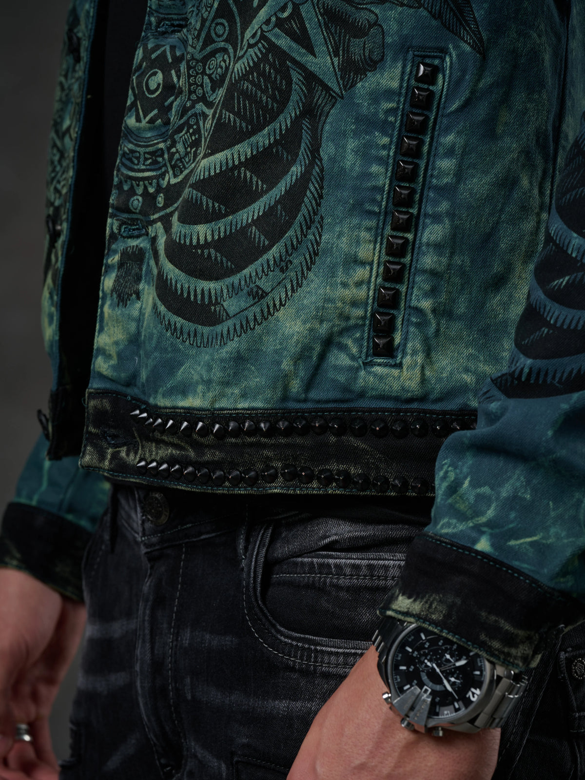 Cipo & Baxx CHRISTOPHER Herren Biker Jeans Jacke Denim CJ272 - Persvision