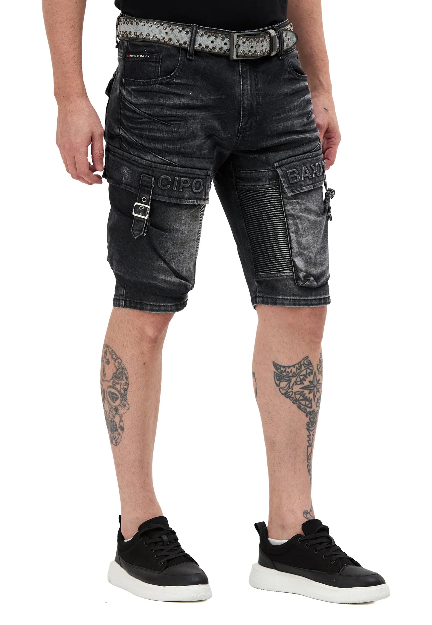 Cipo & Baxx CESAR Herren Kurze Jeans Denim CK189