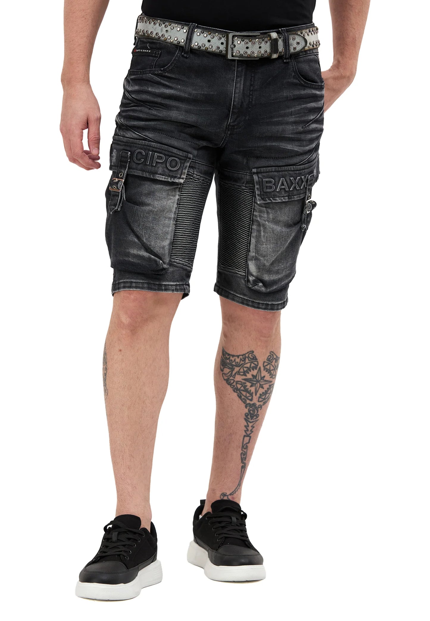 Cipo & Baxx CESAR Herren Kurze Jeans Denim CK189