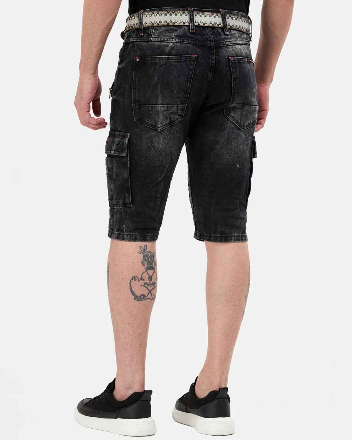 Cipo & Baxx MILOS Herren Kurze Jeans Denim black CK295