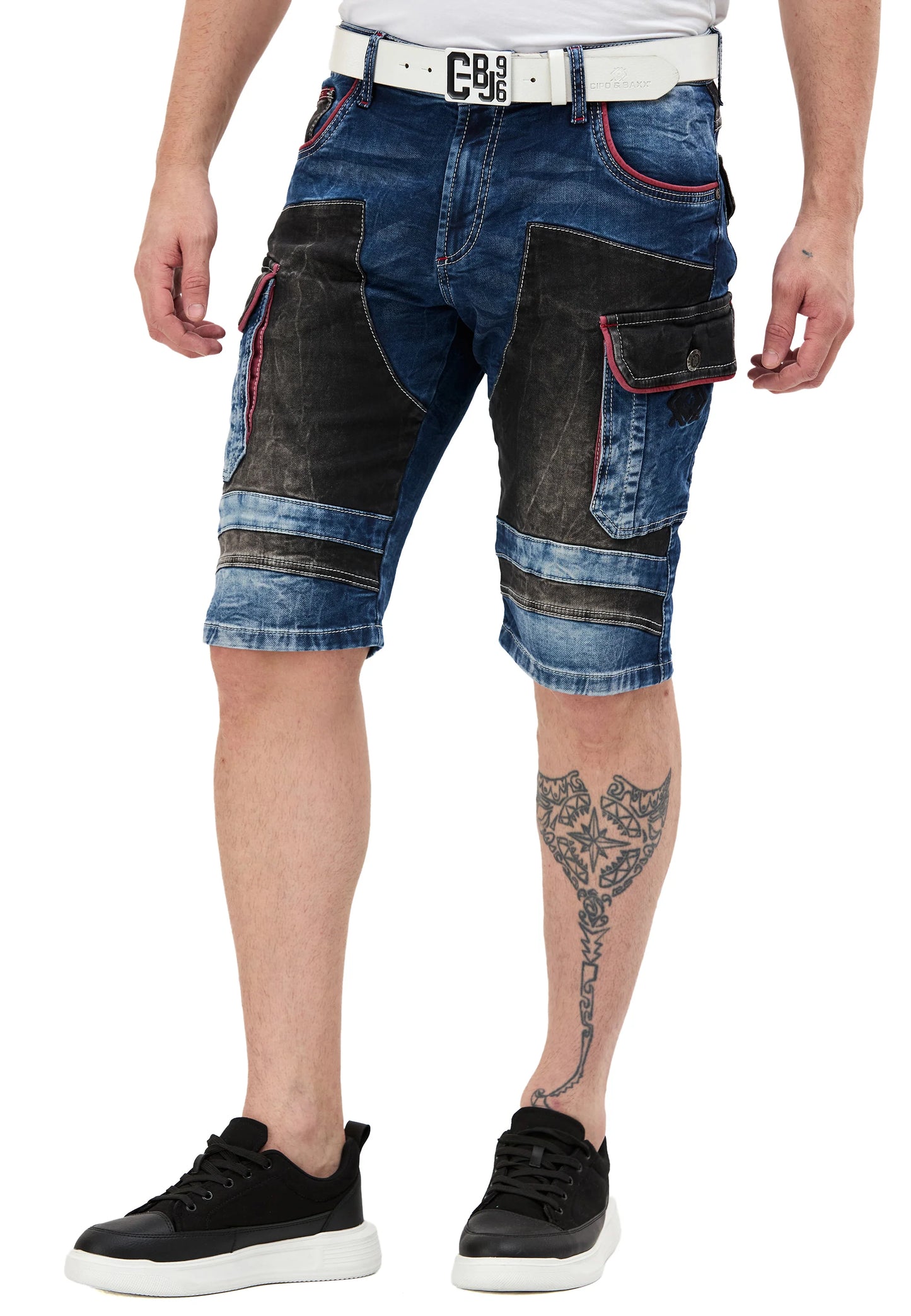 Cipo & Baxx JULL Herren Kurze Jeans Denim Blau CK312