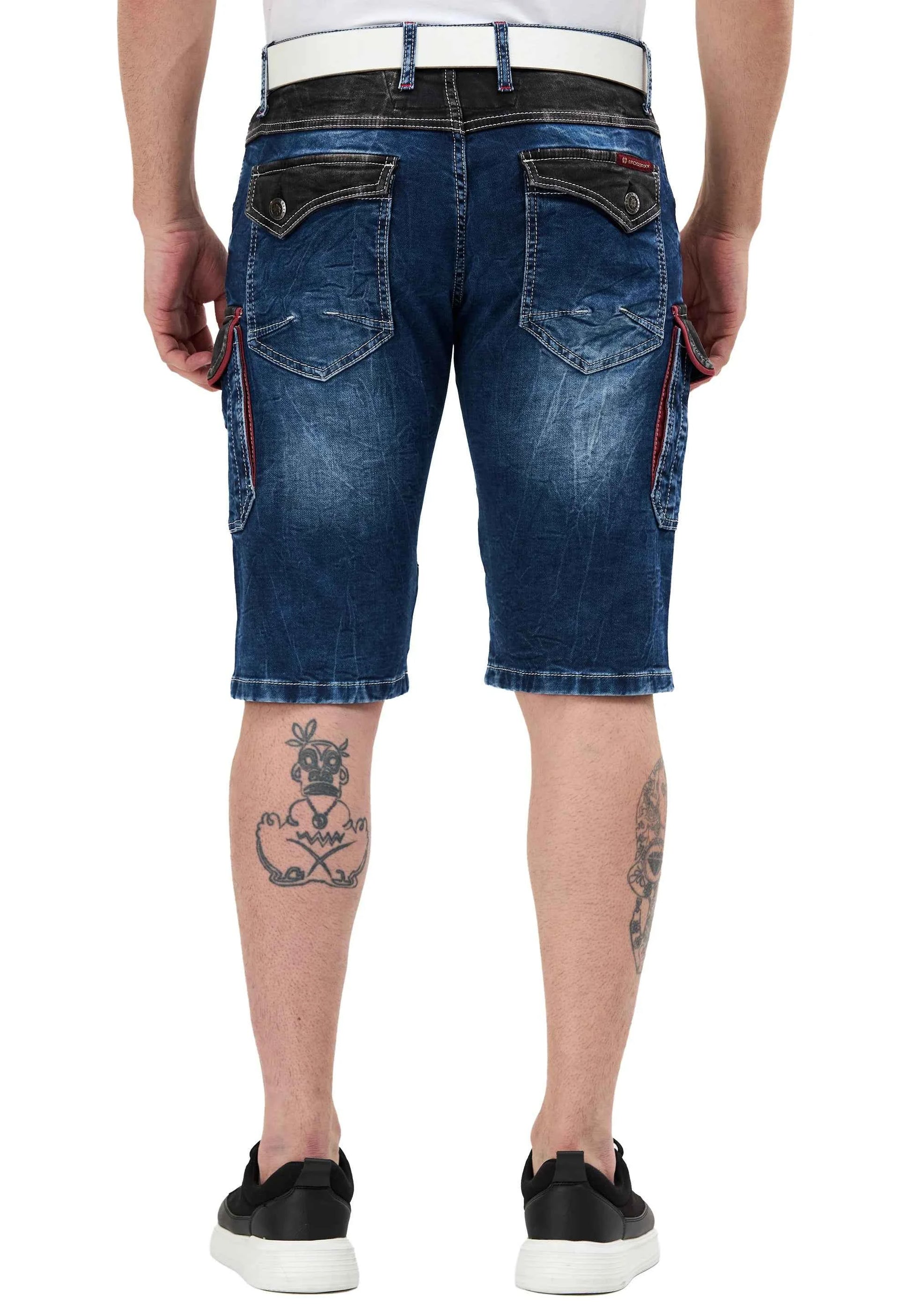 Cipo & Baxx JULL Herren Kurze Jeans Denim Blau CK312
