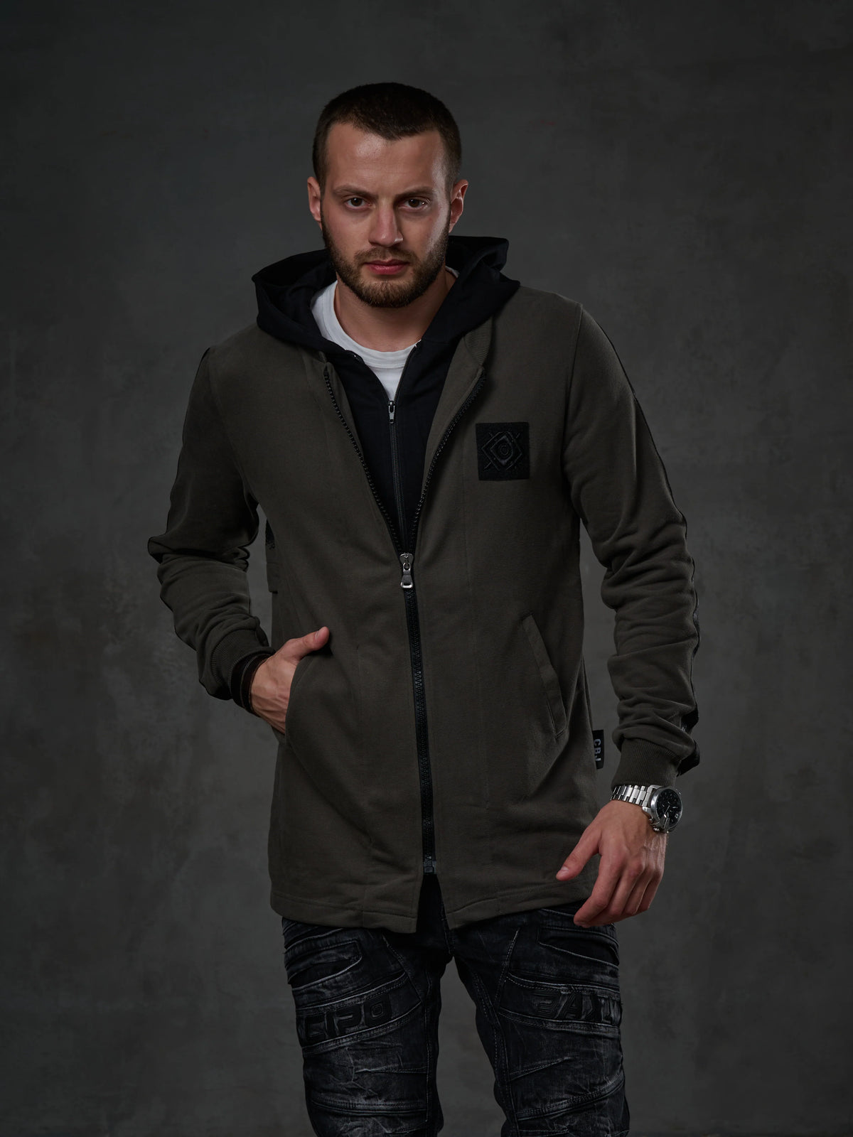 Cipo & Baxx HERNAND Herren Kapuzen Sweatshirtjacke CL305