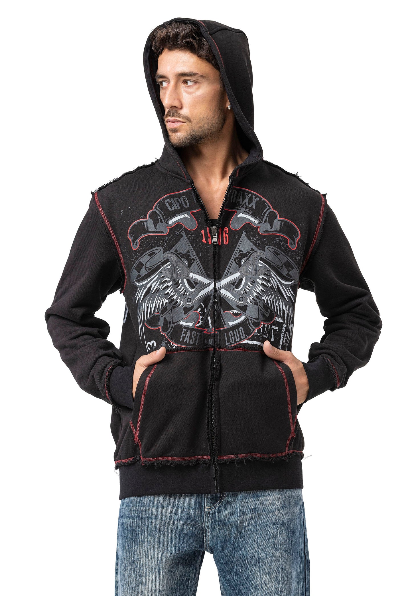 Cipo & Baxx VOEX Herren Kapuzen Sweatshirt CL608