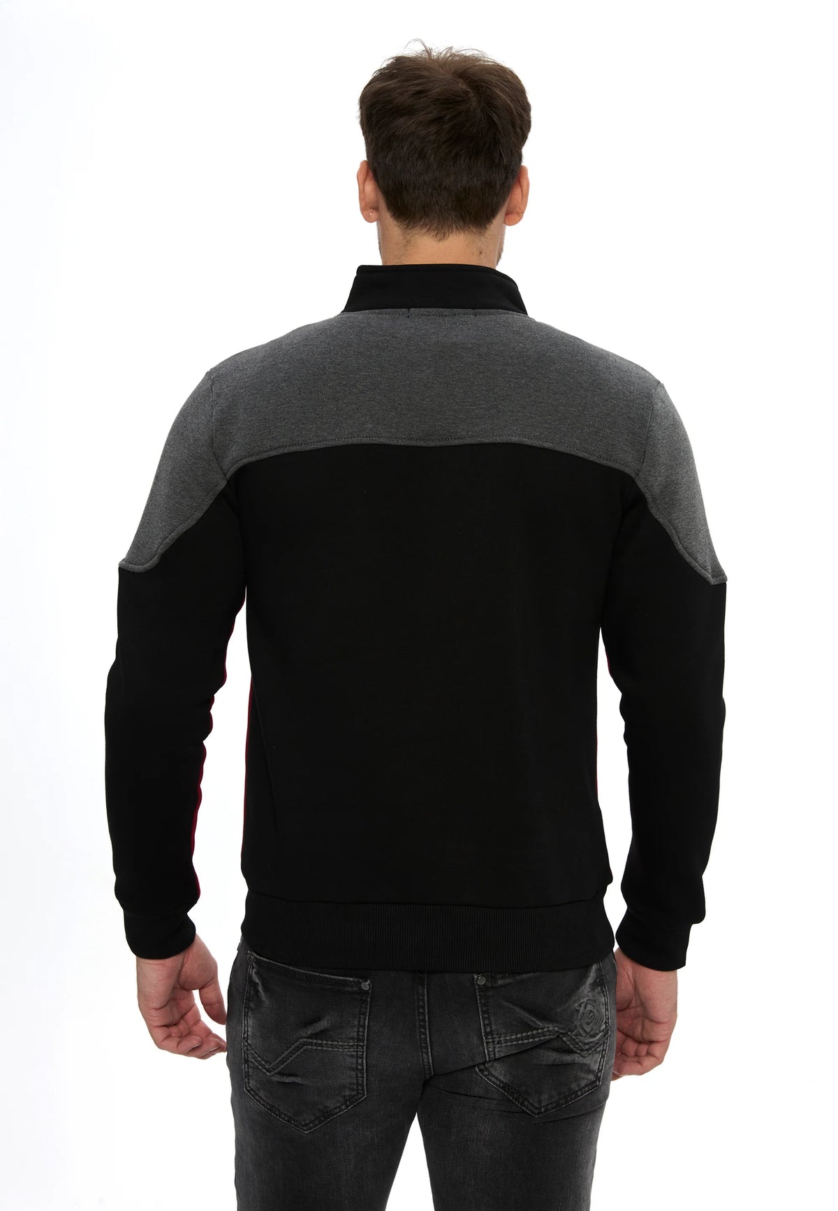 Cipo & Baxx Herren Sweatjacke NEIL CL613 mit Stehkragen