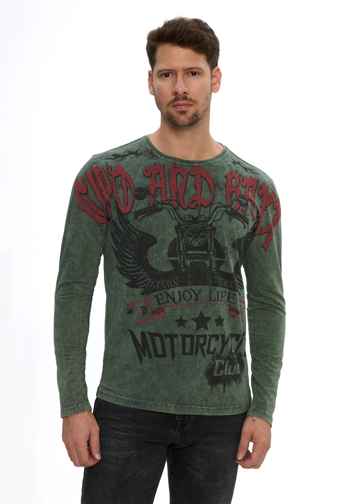 Maglia a maniche lunghe da uomo Cipo & Baxx FAUSTINO CL616