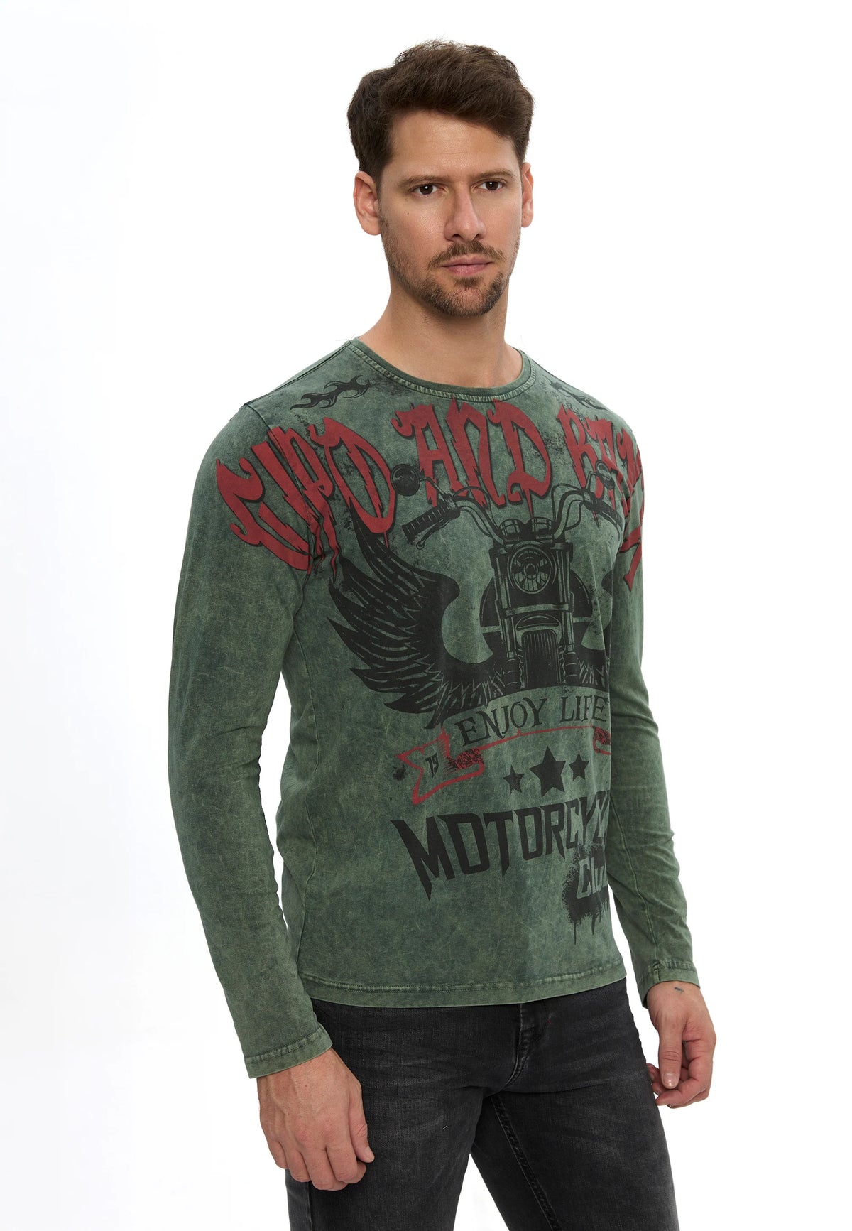 Maglia a maniche lunghe da uomo Cipo & Baxx FAUSTINO CL616