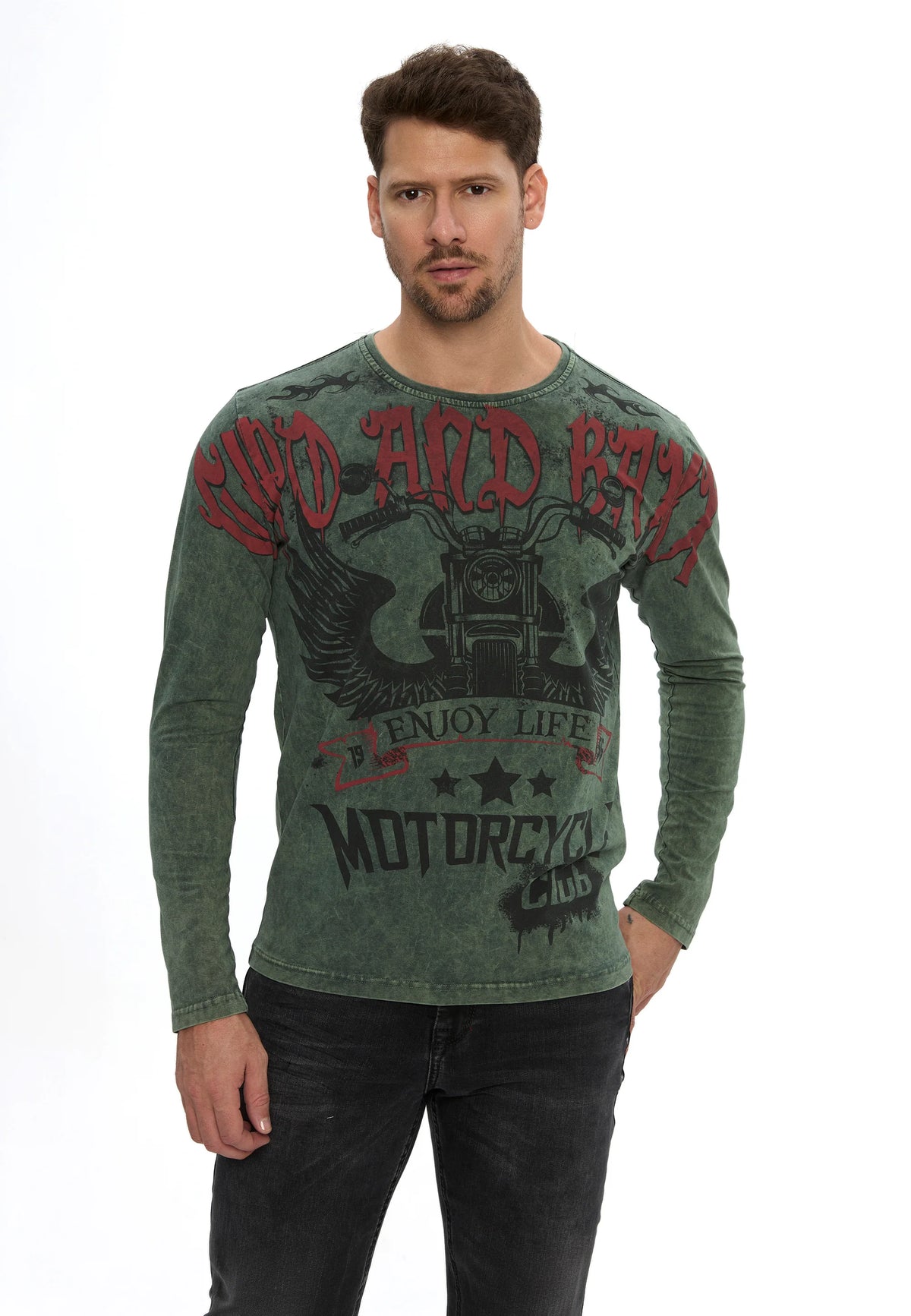 Maglia a maniche lunghe da uomo Cipo & Baxx FAUSTINO CL616