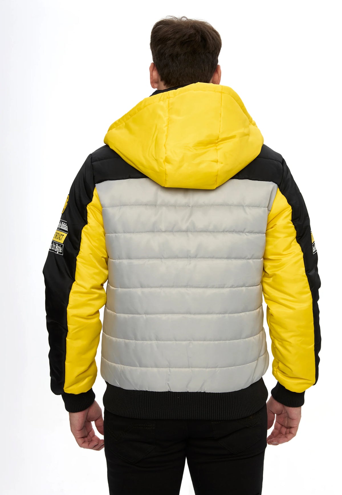 Cipo & Baxx AVIVUS Herren Bomberjacke Kapuze gelb CM234