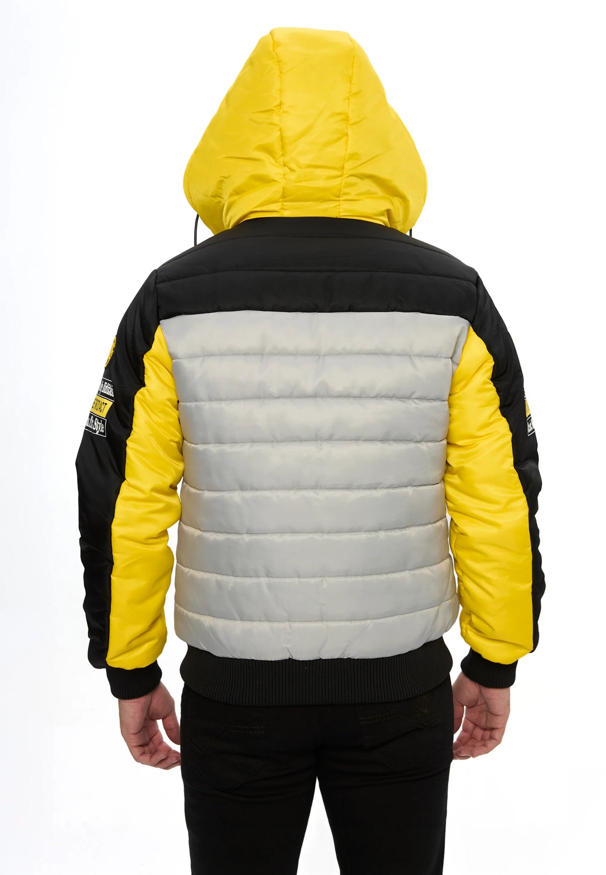 Cipo & Baxx AVIVUS Herren Bomberjacke Kapuze gelb CM234