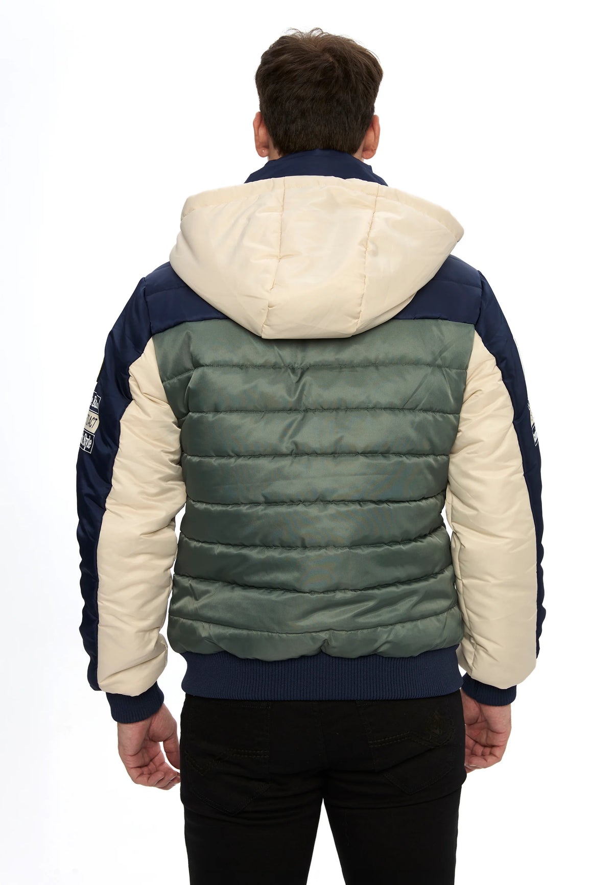 Cipo & Baxx AVIVUS Herren Bomberjacke Kapuze khaki CM234