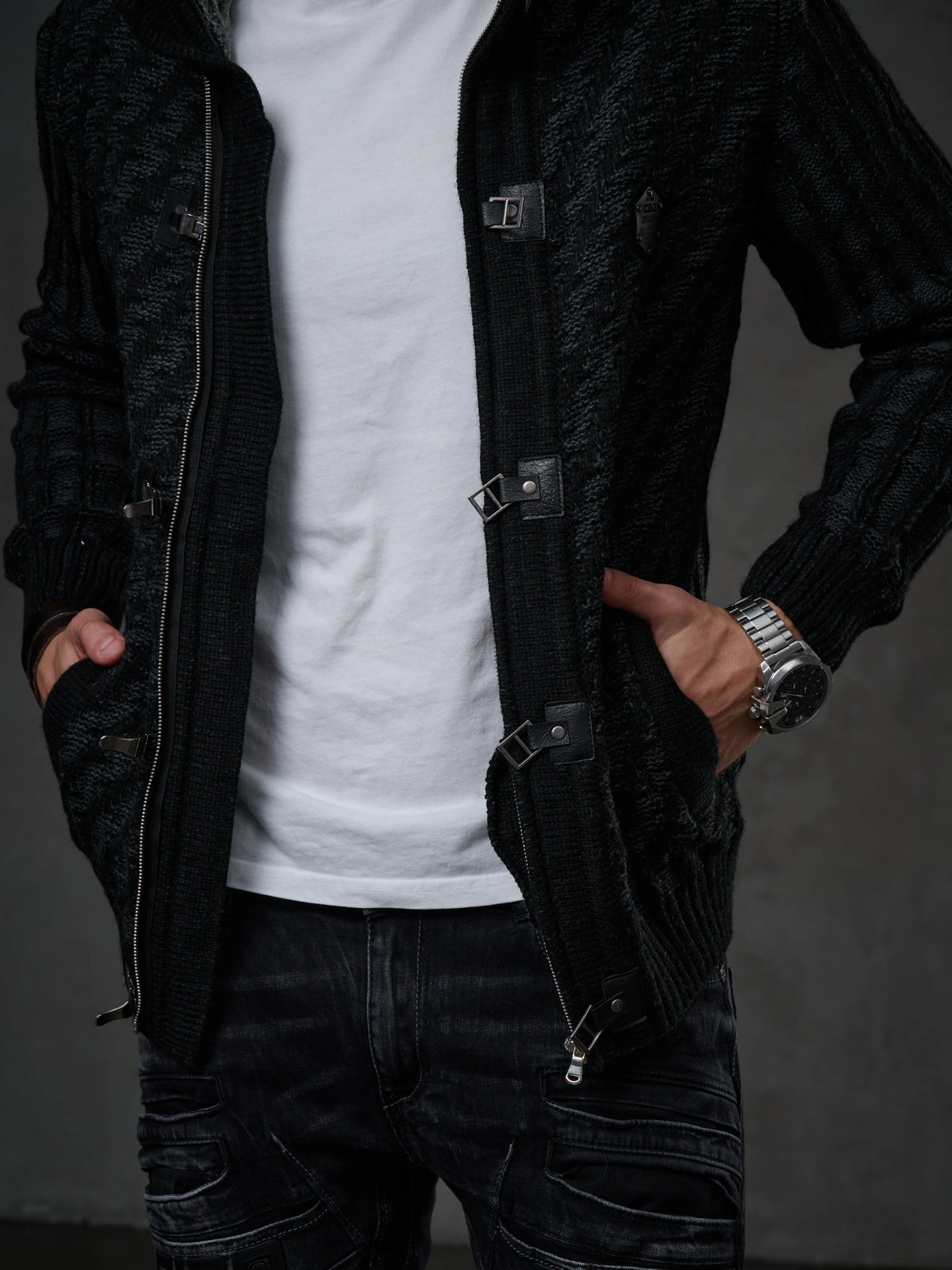 Cipo & Baxx NEPTUN Herren Strickpullover CP213