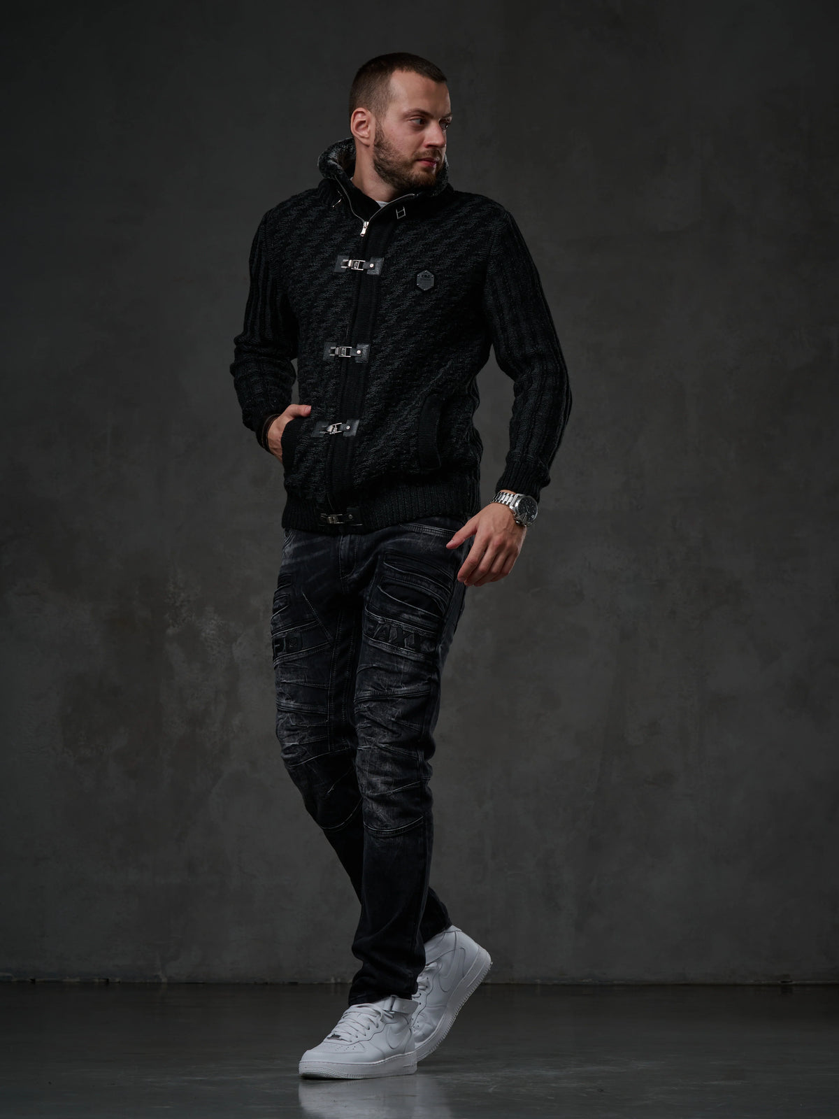 Cipo & Baxx NEPTUN Herren Strickpullover CP213
