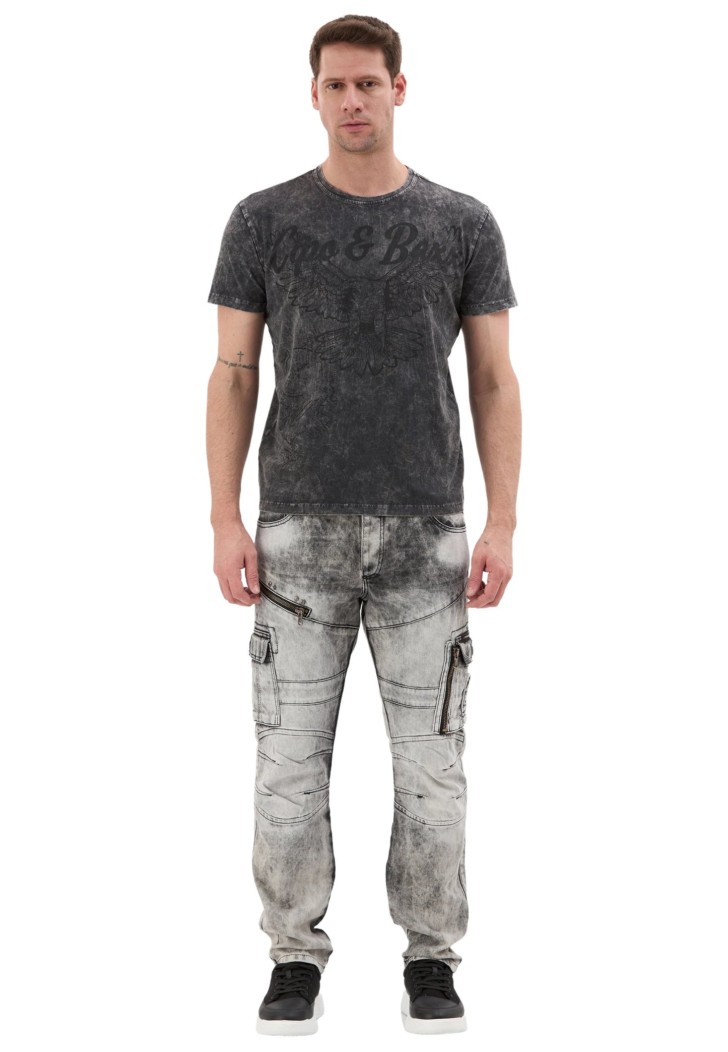 Cipo & Baxx BRAND Herren T-Shirt black CT833