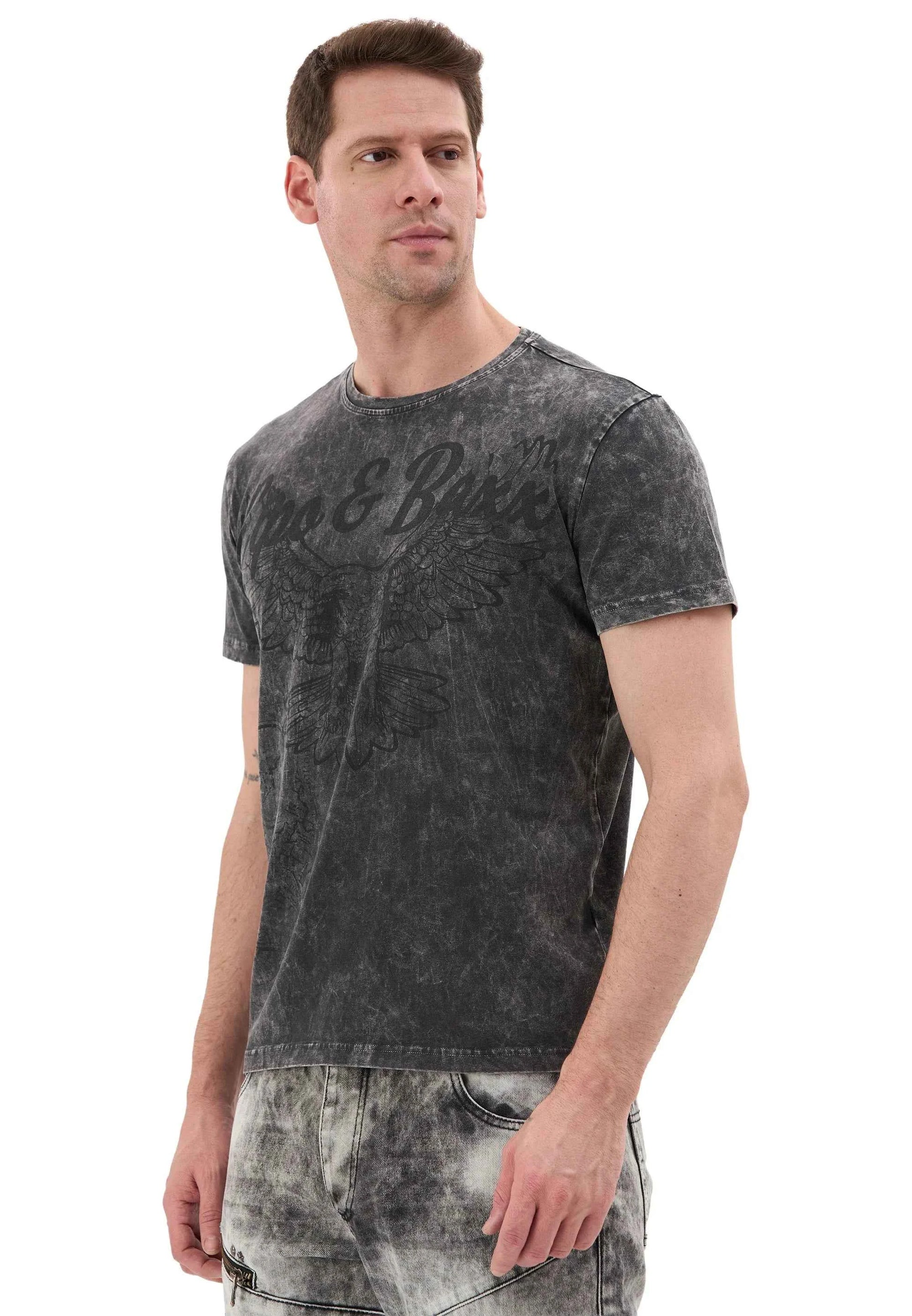 Cipo & Baxx BRAND Herren T-Shirt black CT833
