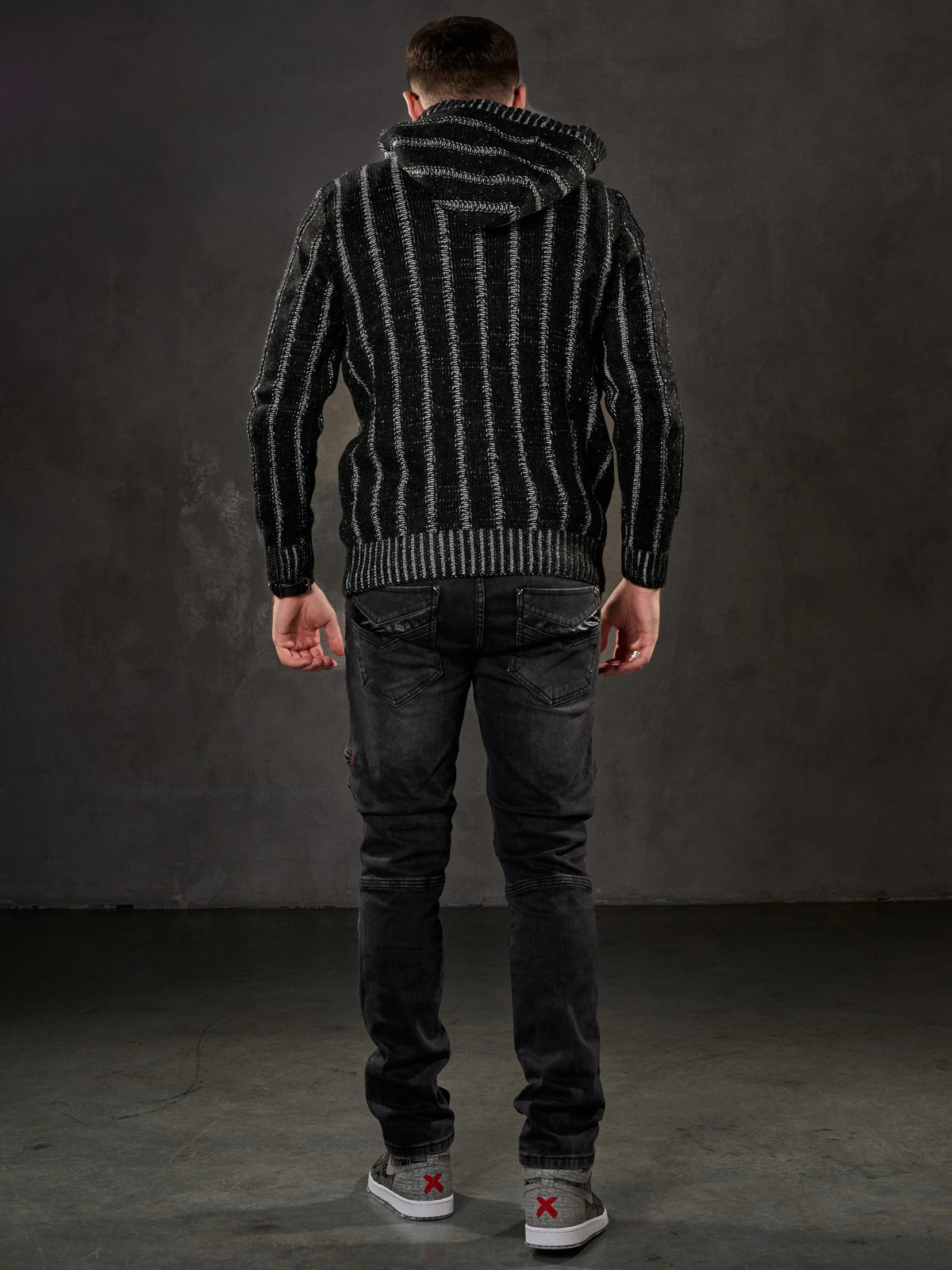 Cipo & Baxx SIRUS Herren Strickpullover Black CP214