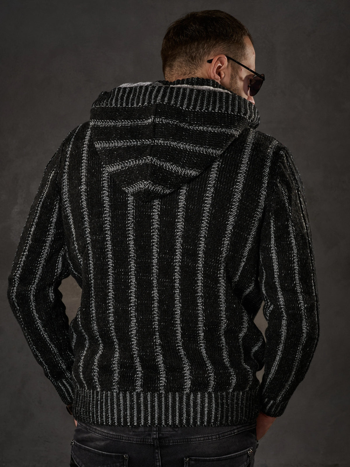 Cipo & Baxx SIRUS Herren Strickpullover Black CP214