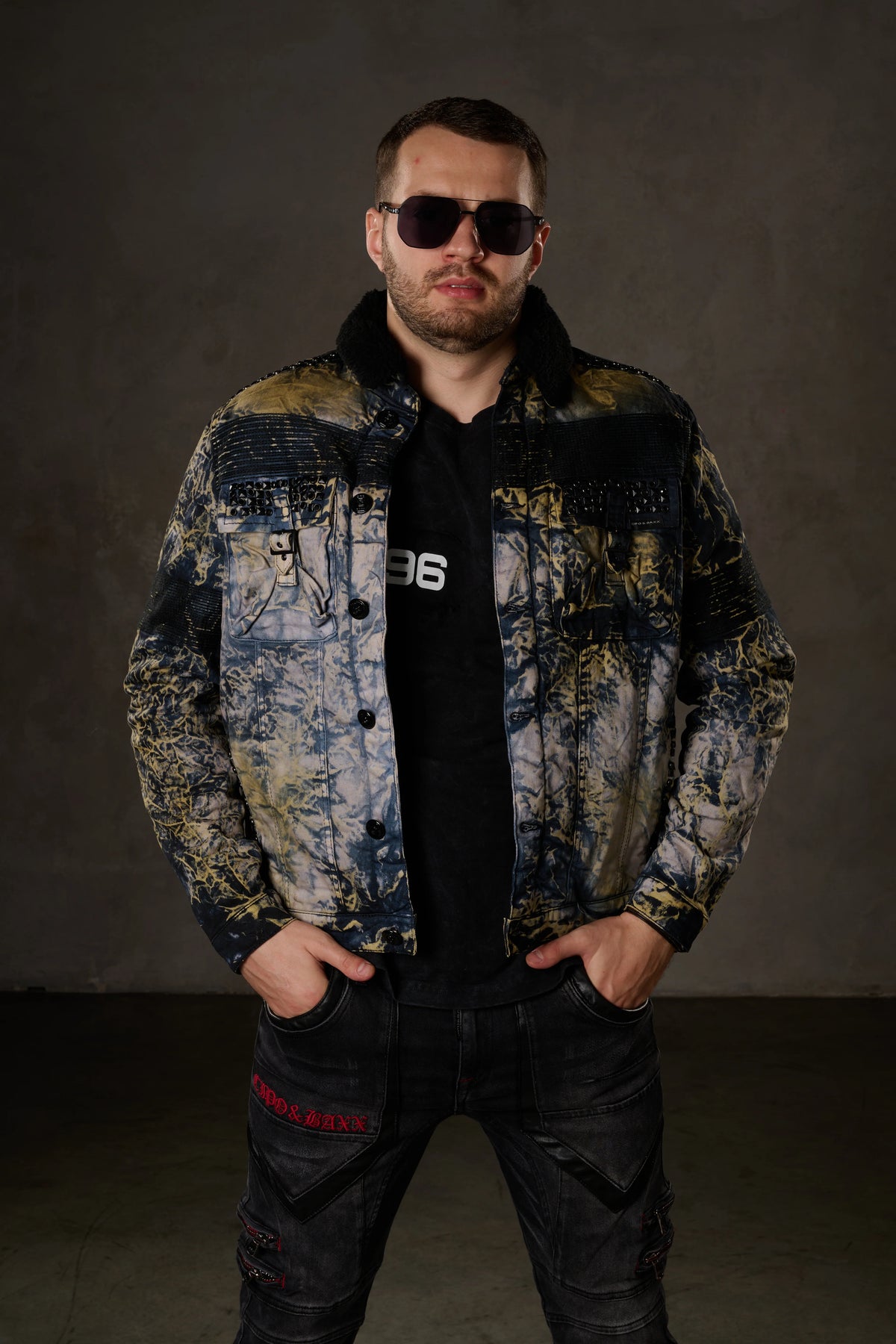 Cipo & Baxx Men's Denim Jacket EVERETT Denim CJ245