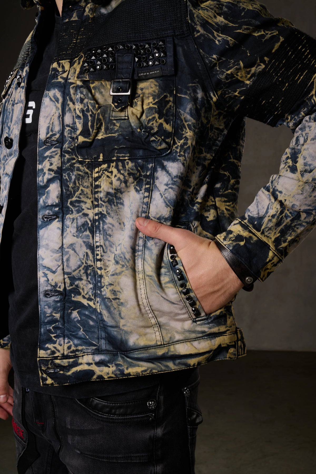 Cipo & Baxx Men's Denim Jacket EVERETT Denim CJ245