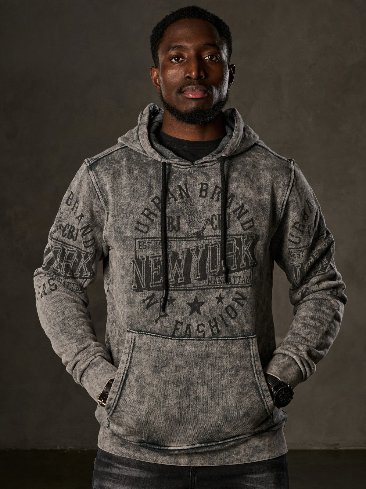 Cipo & Baxx GOA Herren Kapuzen Sweatshirt black CL596 - Persvision