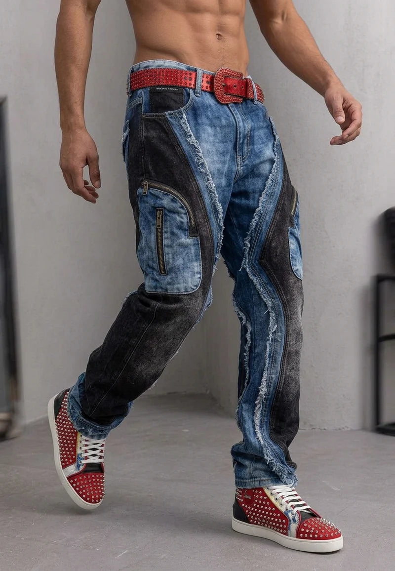 Cipo & Baxx BULLY Herren Cargo Loose‑Fit Jeans Denim CD909