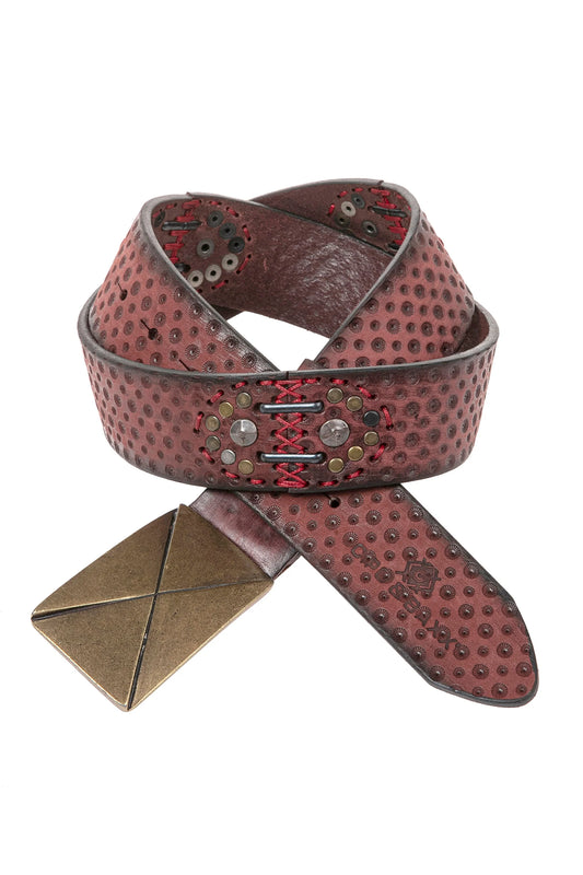Cipo & Baxx Herren Leder Gürtel CG155 rot