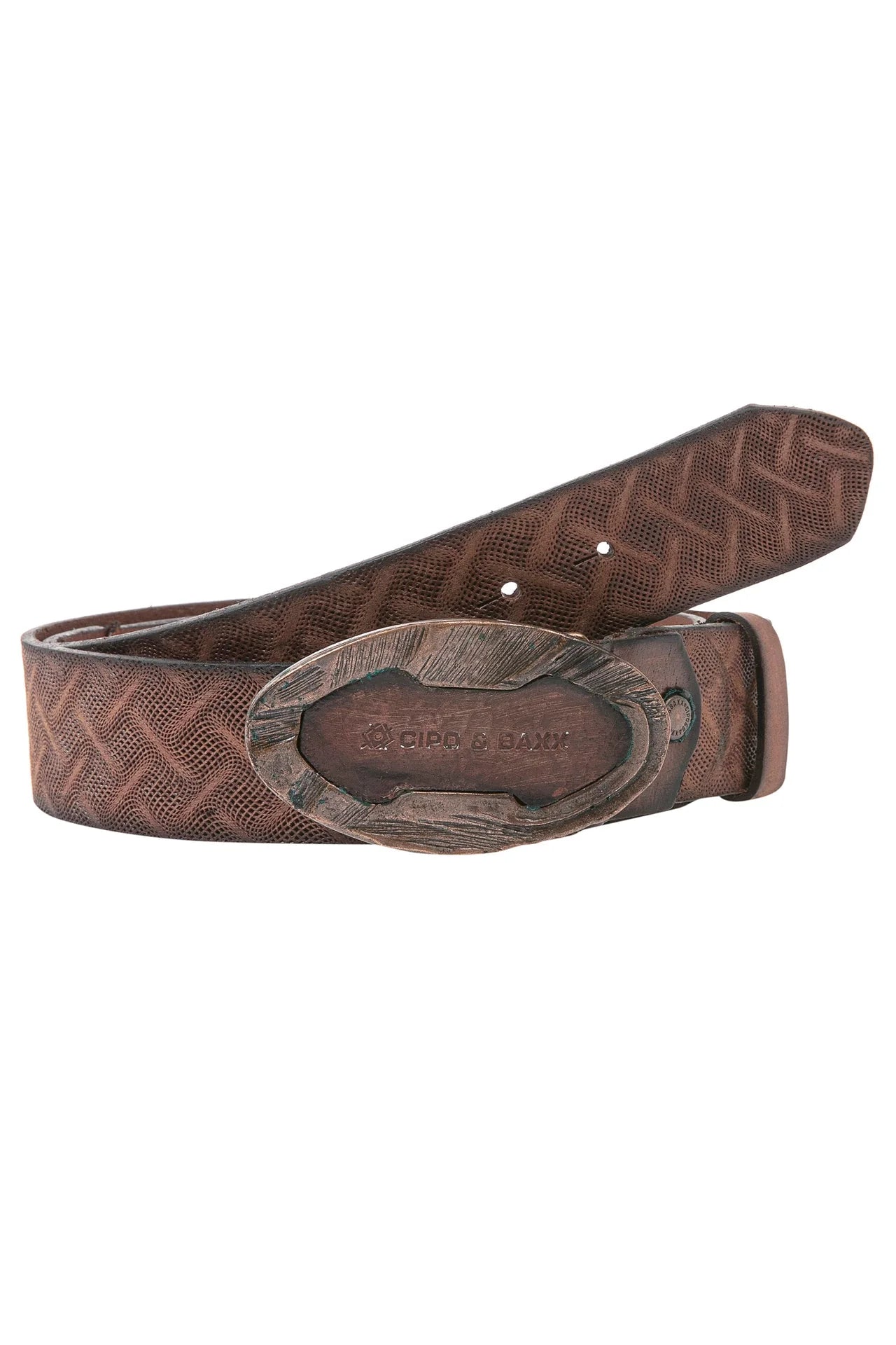 Cipo & Baxx Herren Leder Gürtel CG157 braun