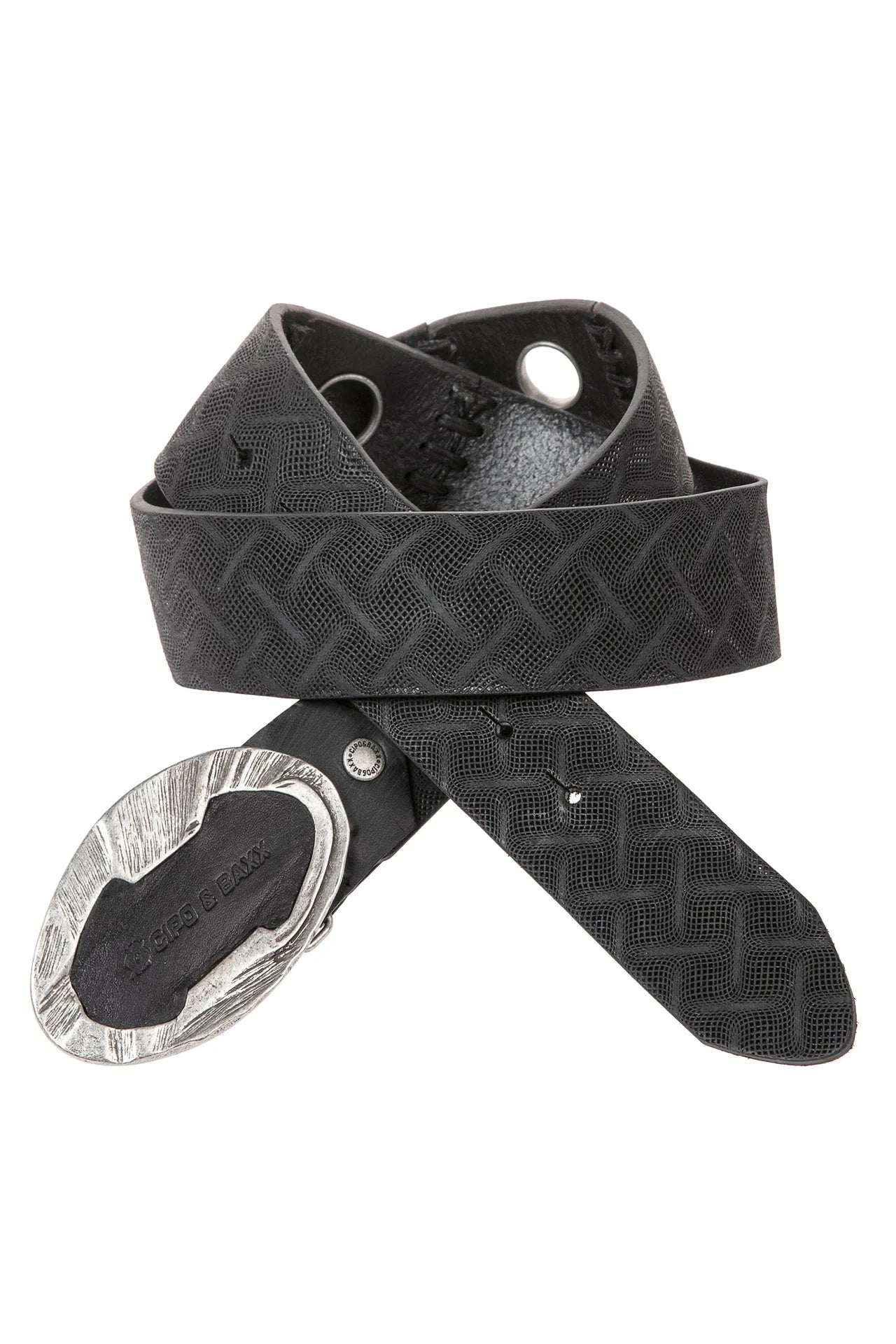 Cipo & Baxx Herren Leder Gürtel CG157 black