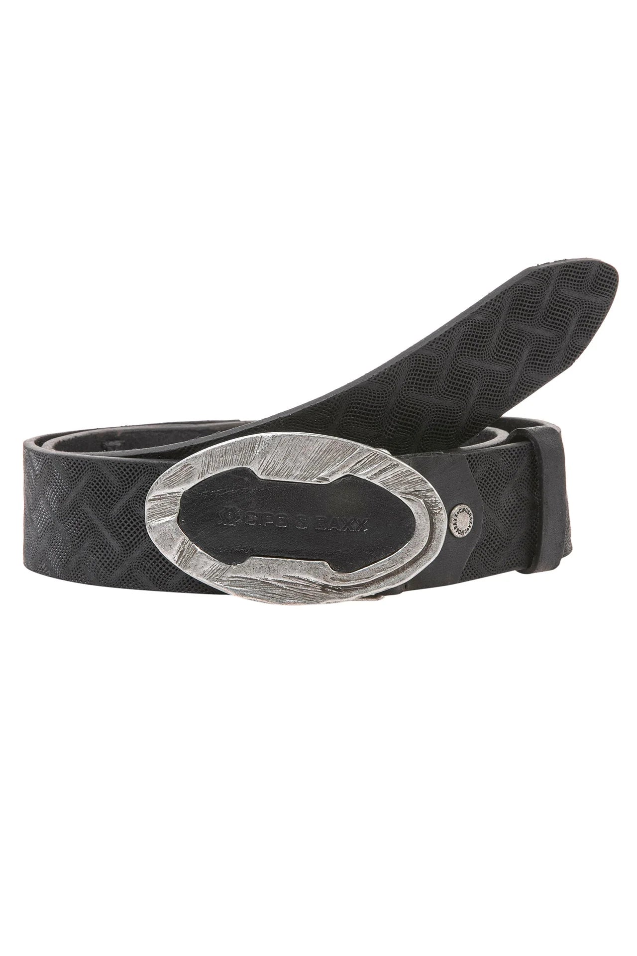 Cipo & Baxx Herren Leder Gürtel CG157 black