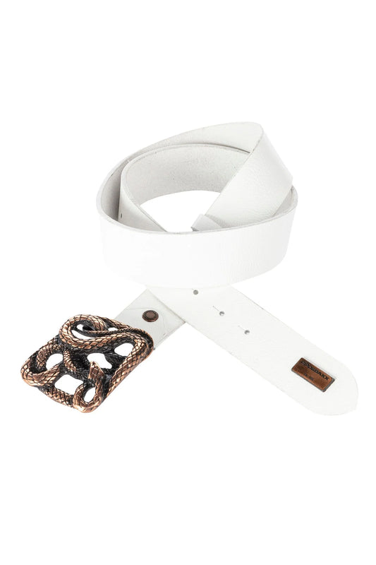 Cipo & Baxx Herren Leder Gürtel CG173 weiss